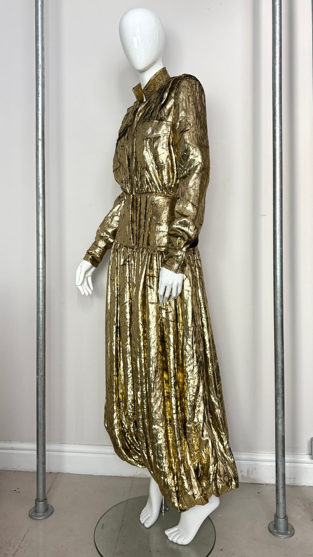 Alexandre Vauthier couture S/S 2020 gold lurex jumpsuit