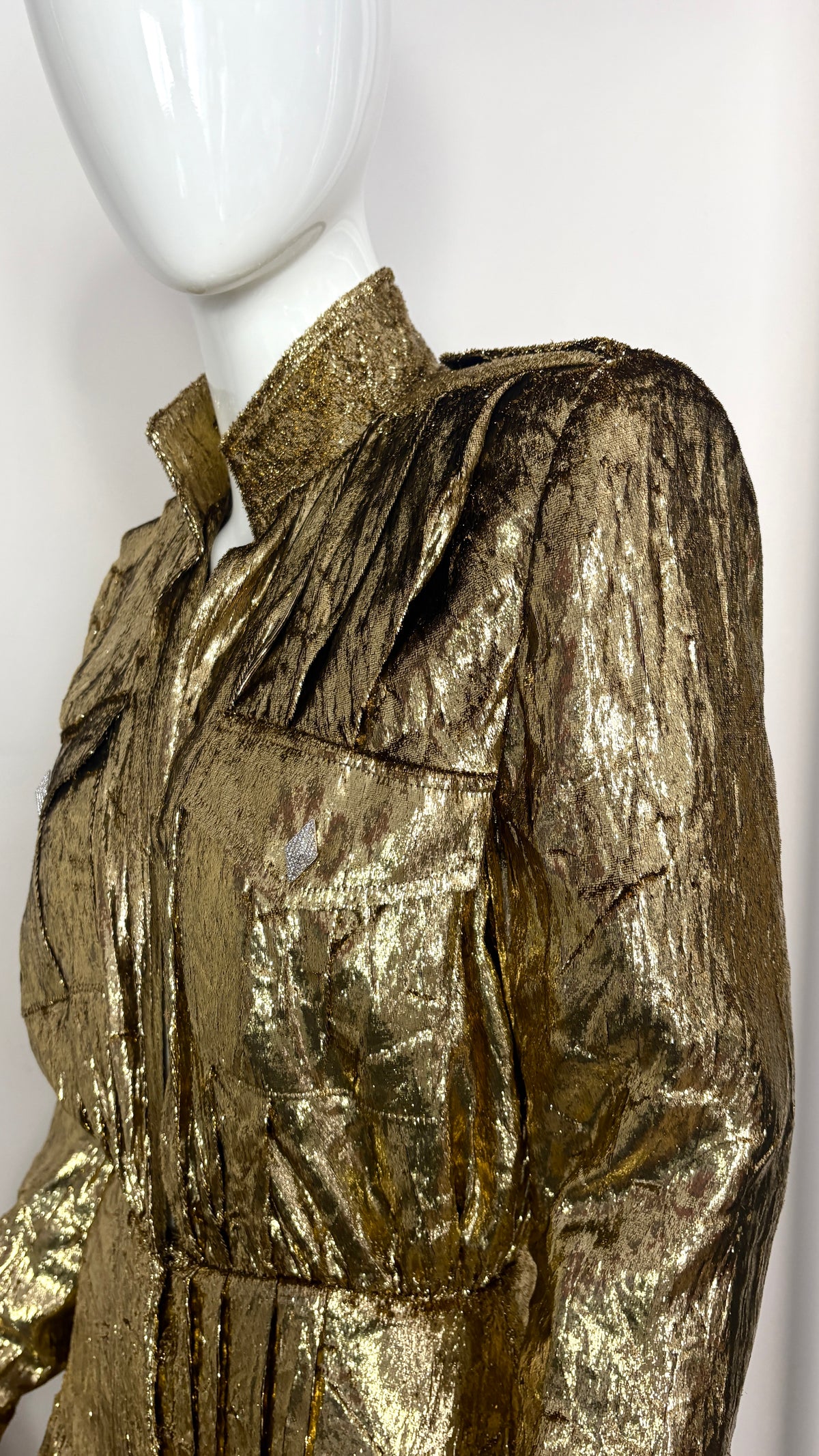 Alexandre Vauthier couture S/S 2020 gold lurex jumpsuit