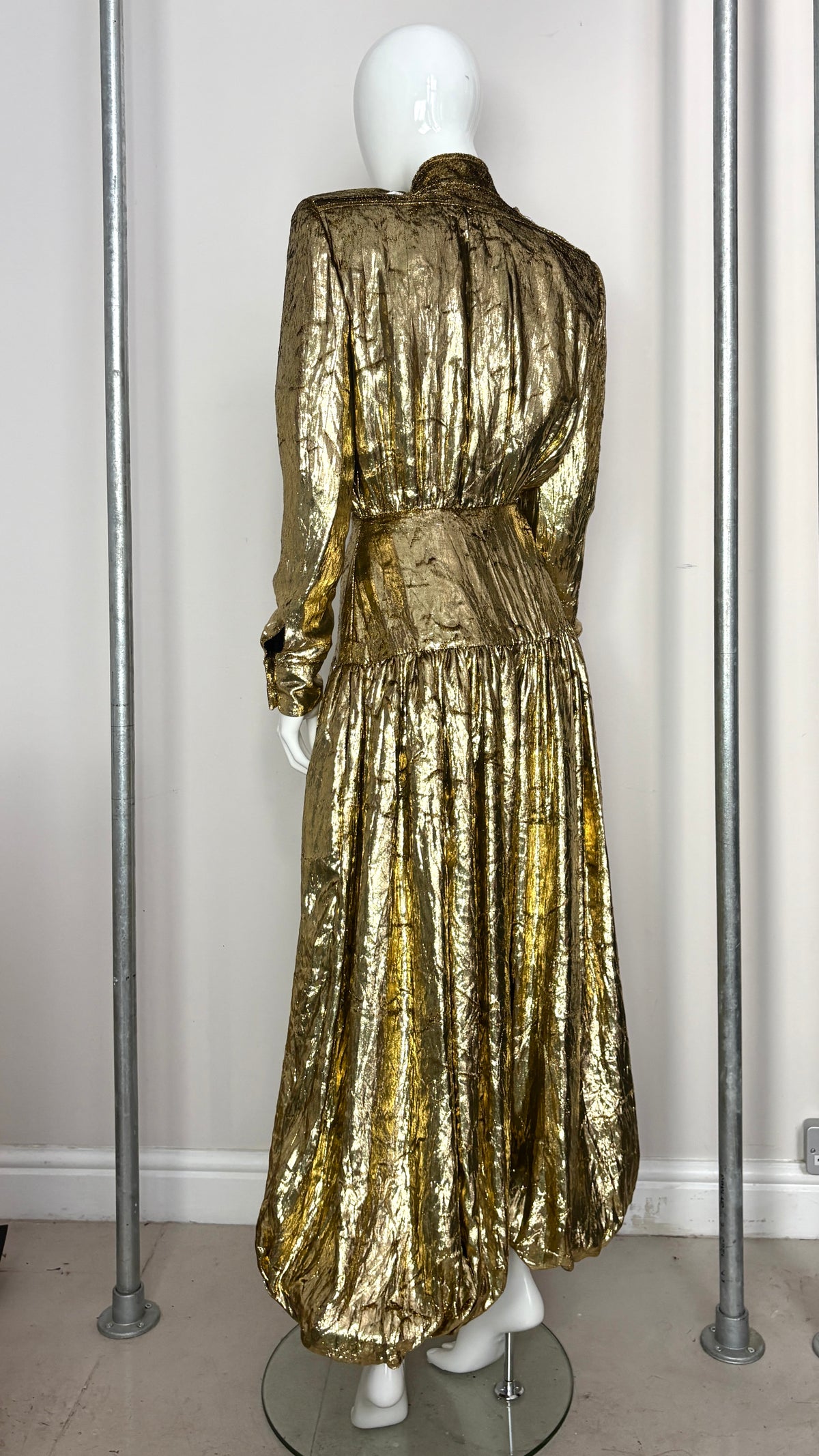 Alexandre Vauthier couture S/S 2020 gold lurex jumpsuit