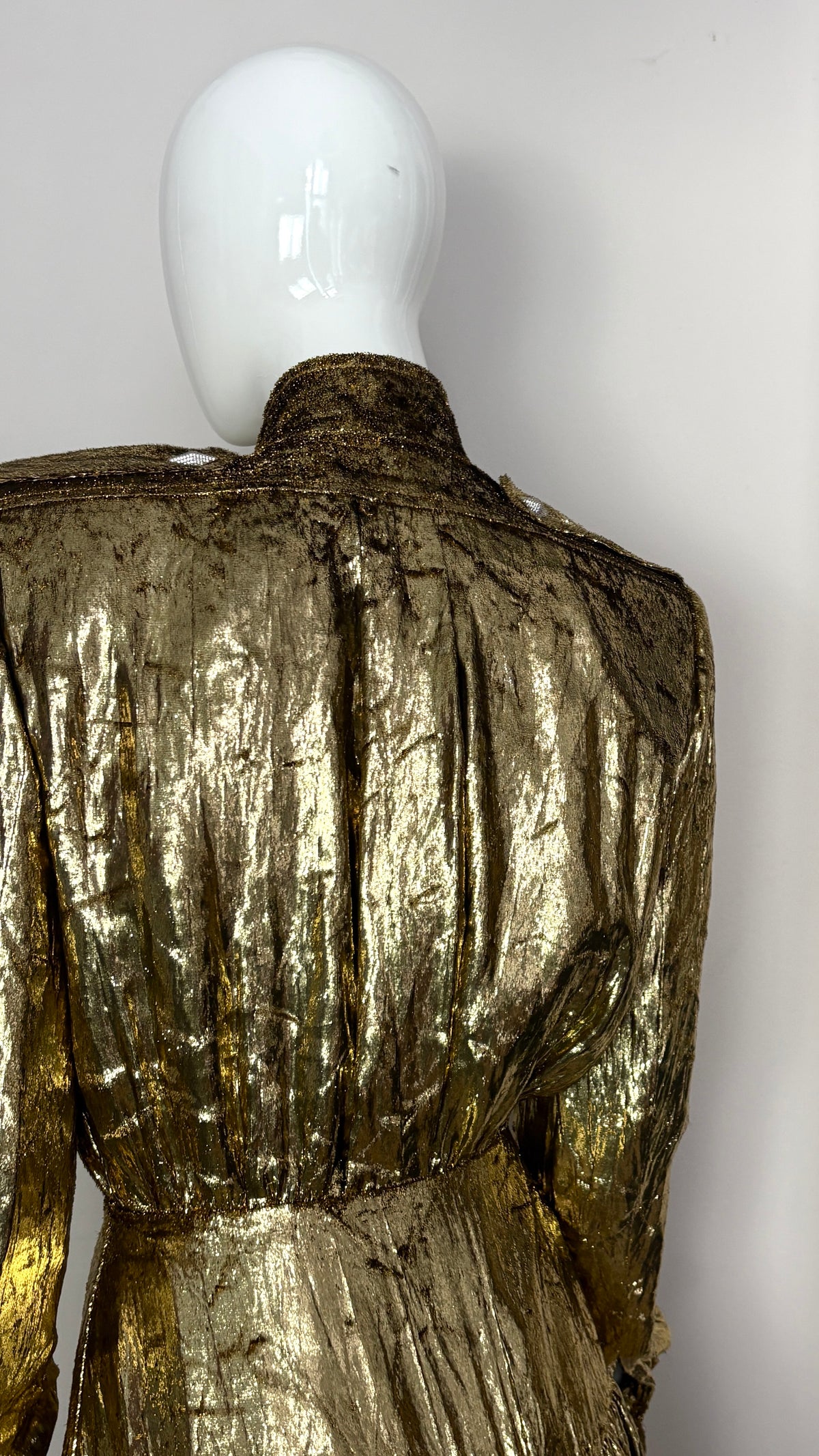 Alexandre Vauthier couture S/S 2020 gold lurex jumpsuit
