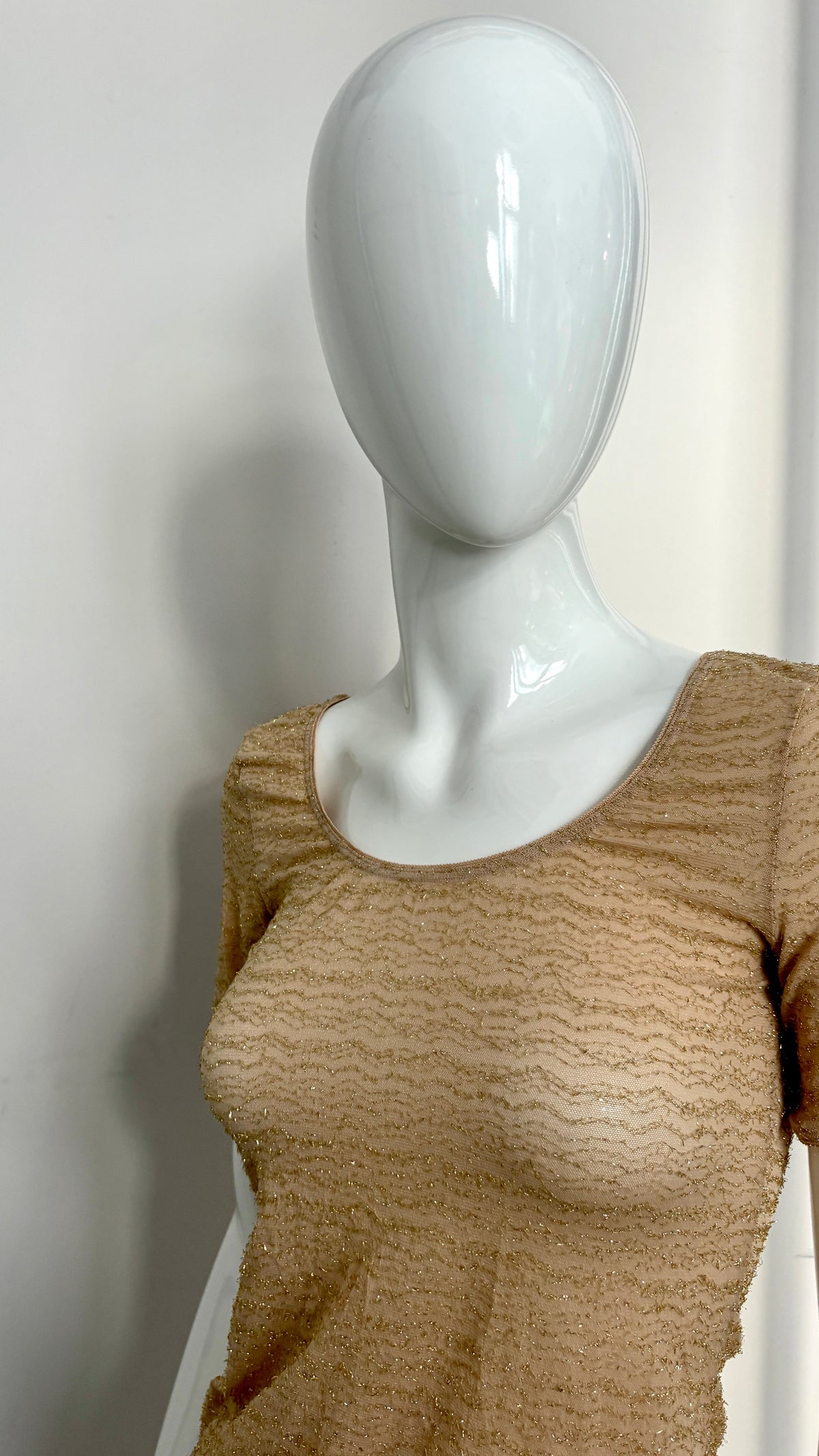 Vivienne Westwood X Wolford gold lurex top