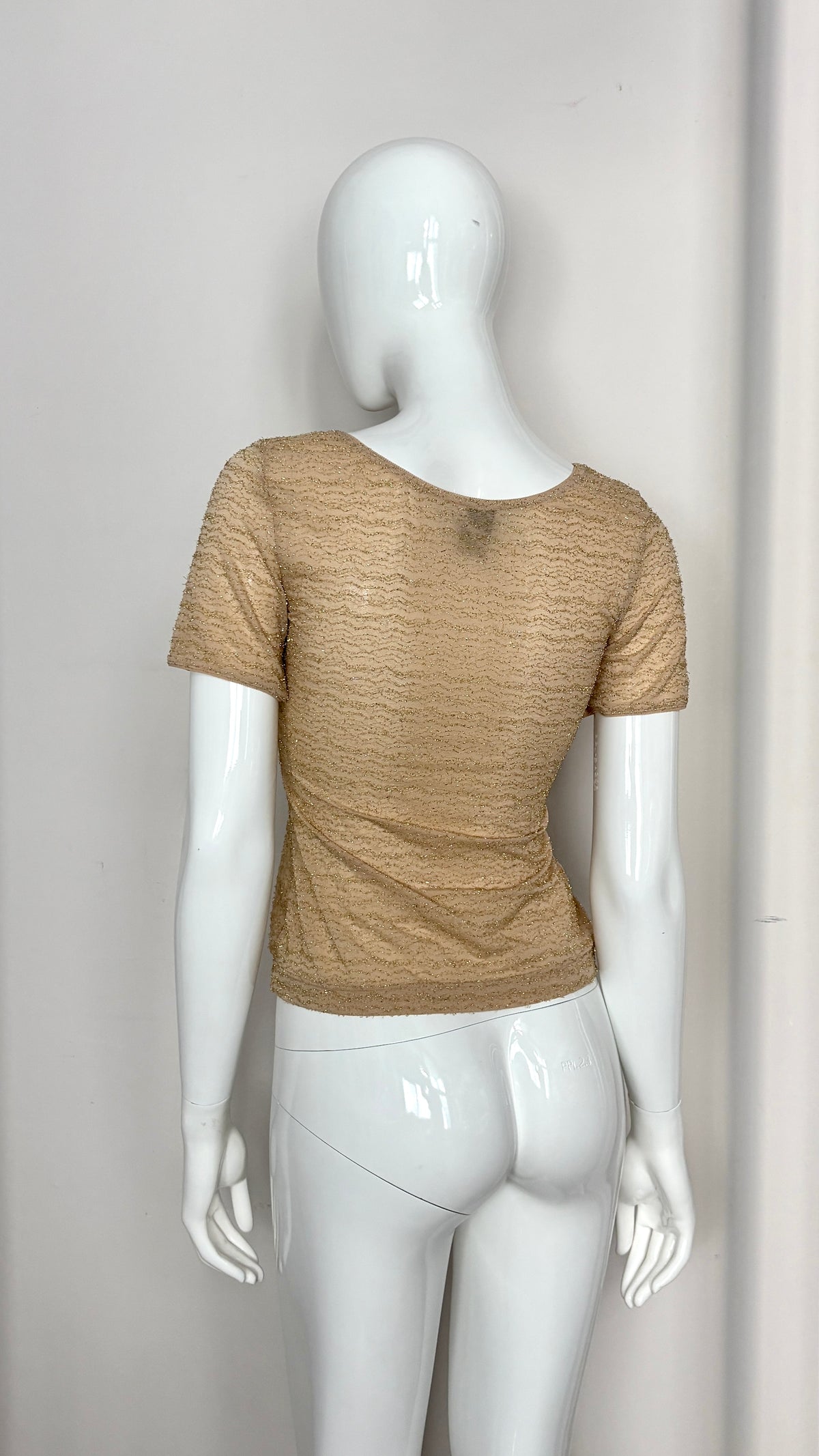 Vivienne Westwood X Wolford gold lurex top