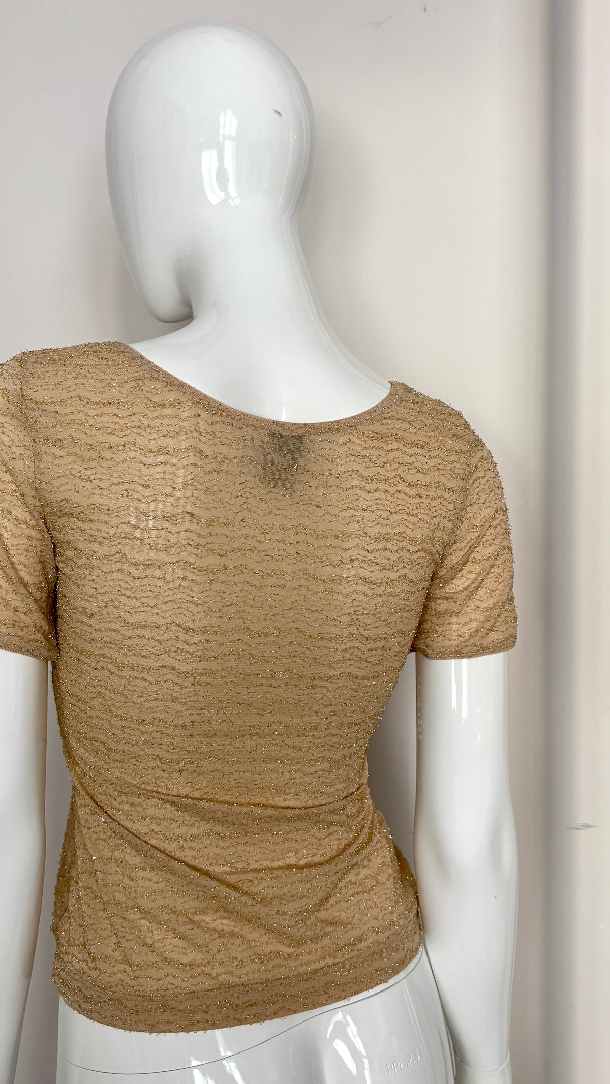 Vivienne Westwood X Wolford gold lurex top
