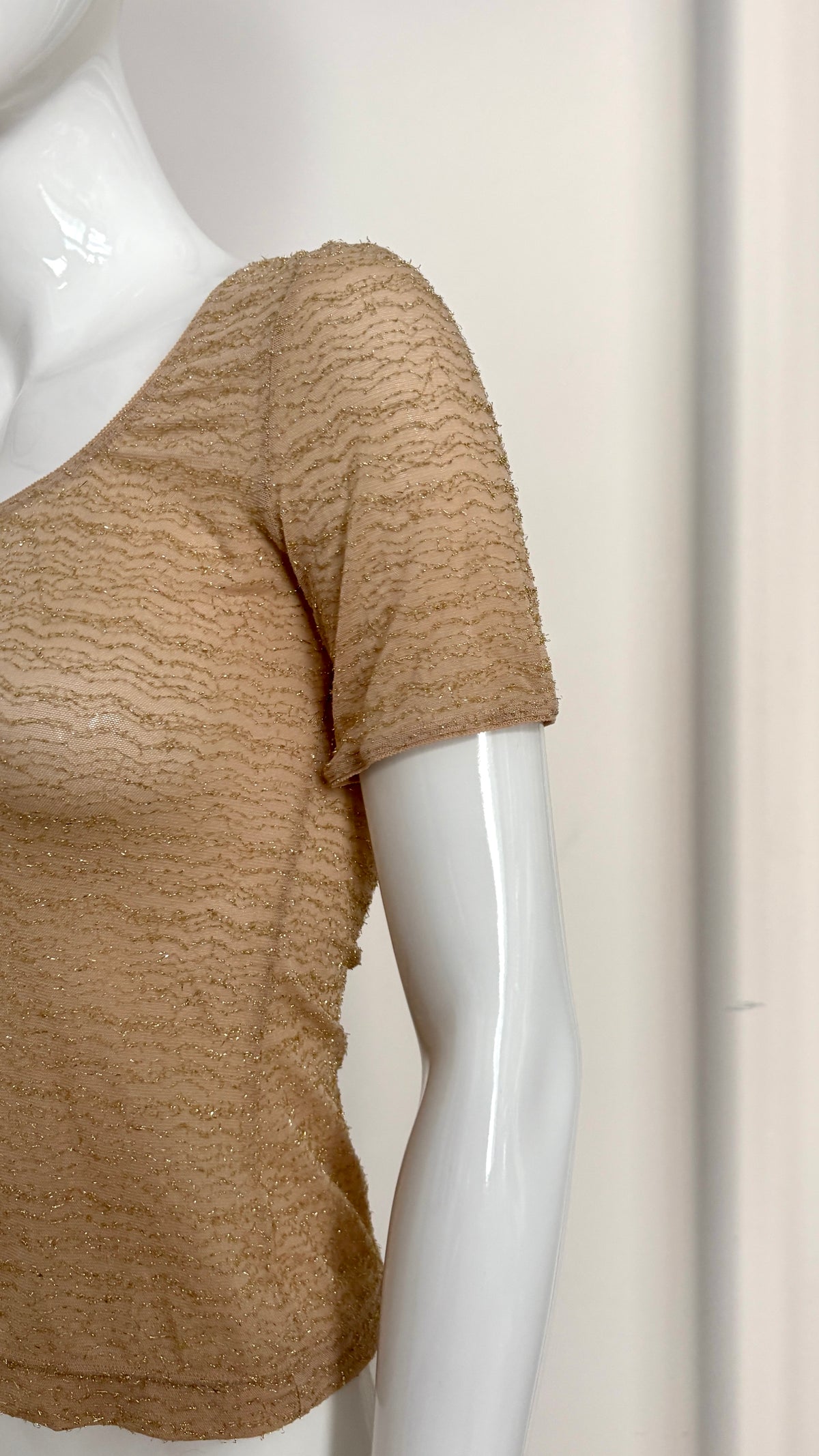 Vivienne Westwood X Wolford gold lurex top