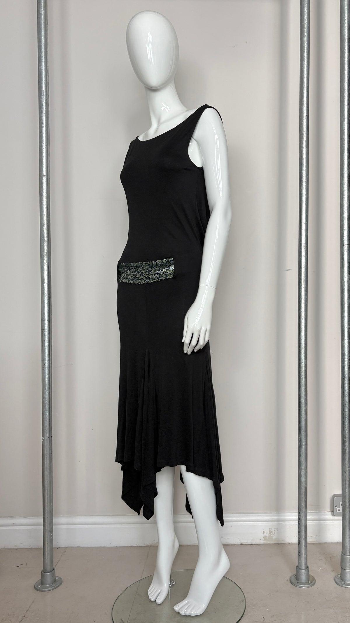 Alexander McQueen A/W 2001 dropped waist sequin gown