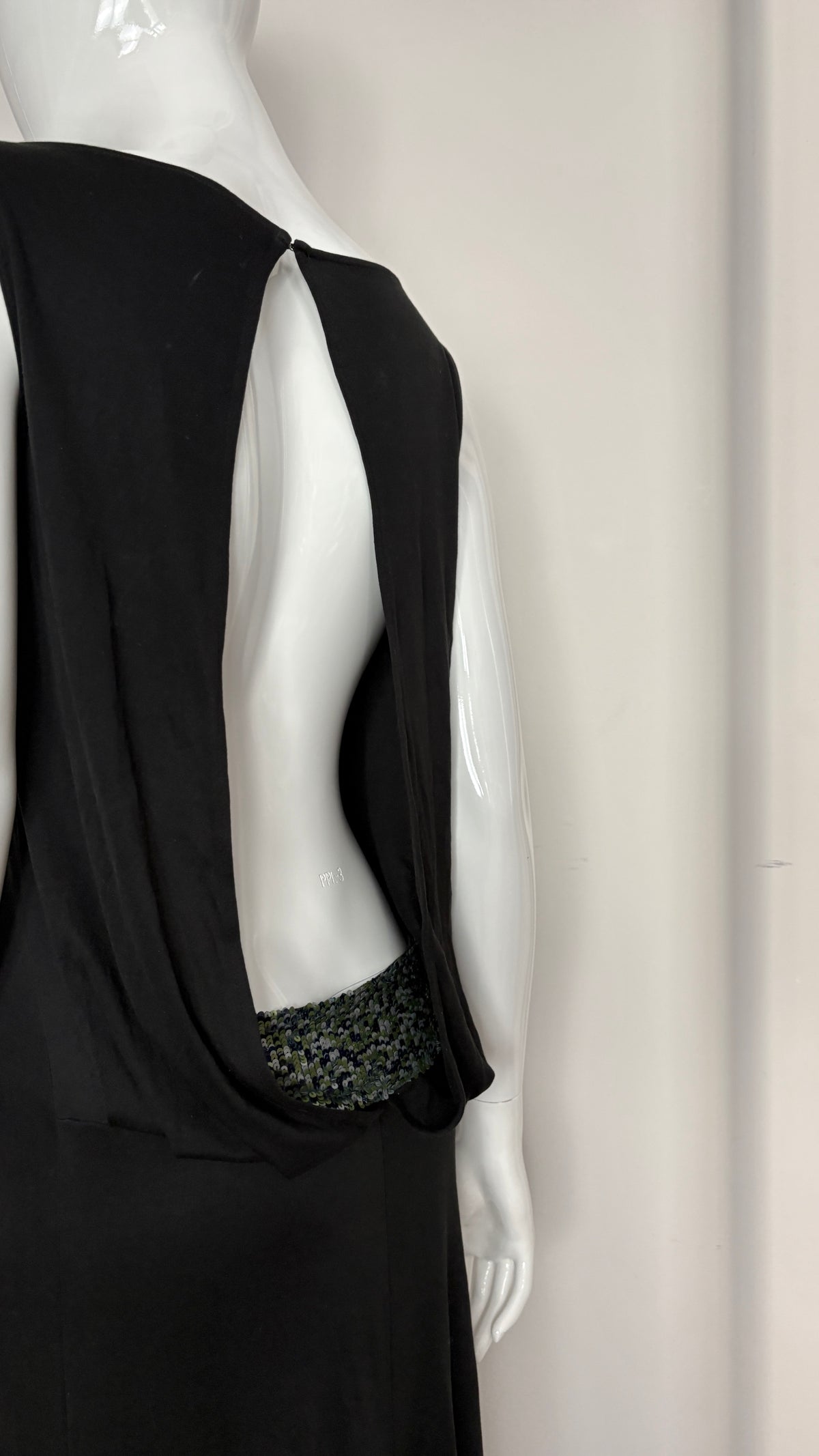 Alexander McQueen A/W 2001 dropped waist sequin gown