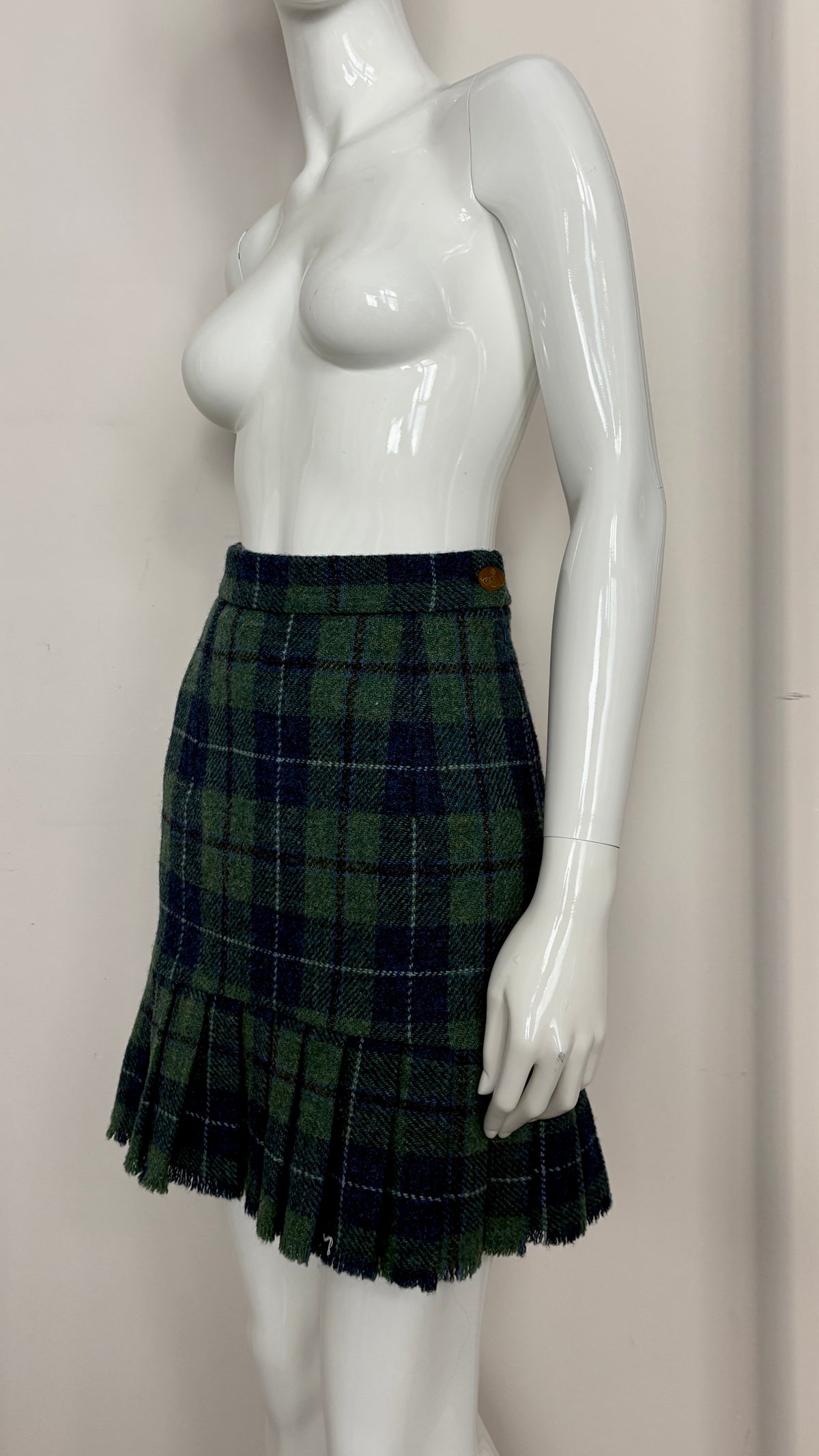 Vivienne Westwood A/W 1991 'dressing up' pleated trim skirt