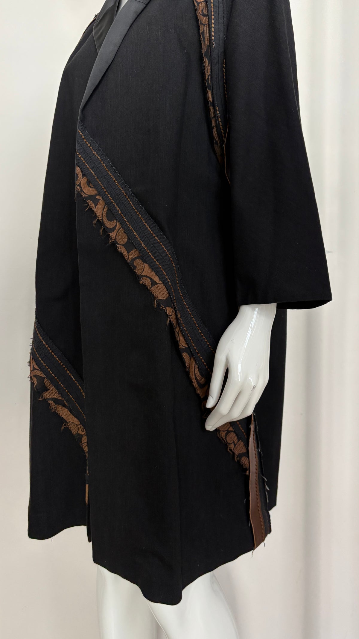 Prada S/S 2015 raw edge denim opera coat
