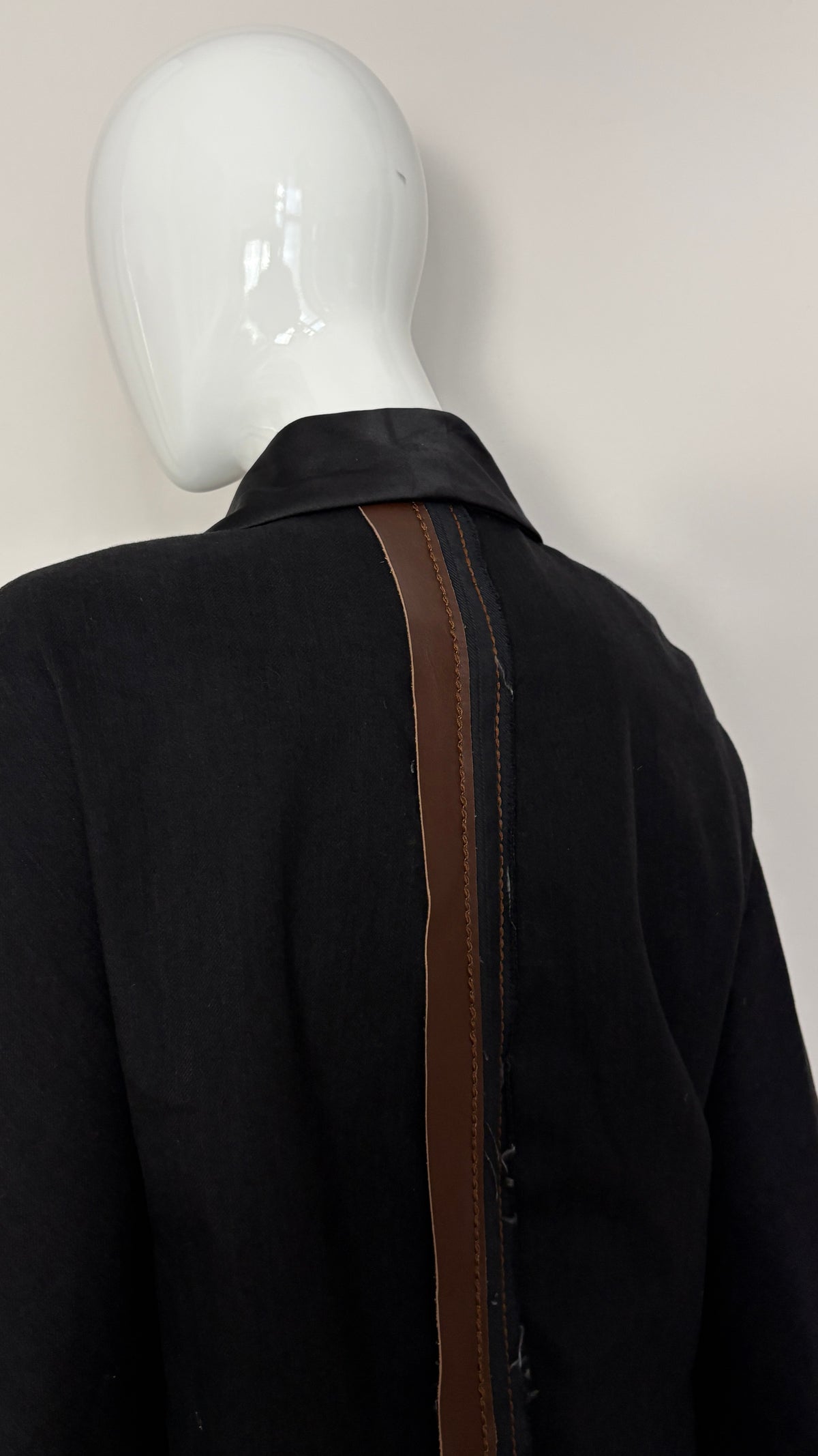 Prada S/S 2015 raw edge denim opera coat