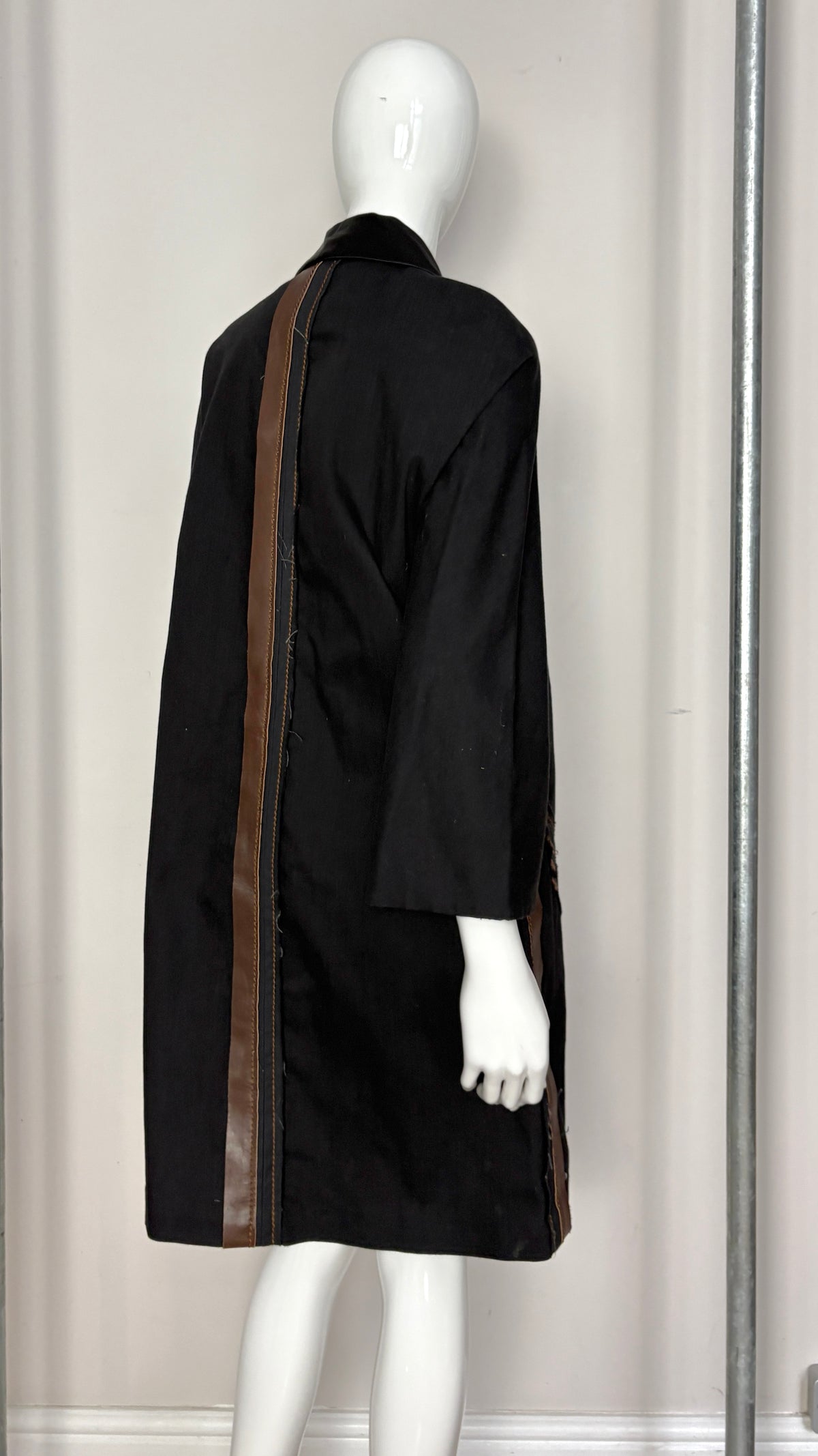 Prada S/S 2015 raw edge denim opera coat