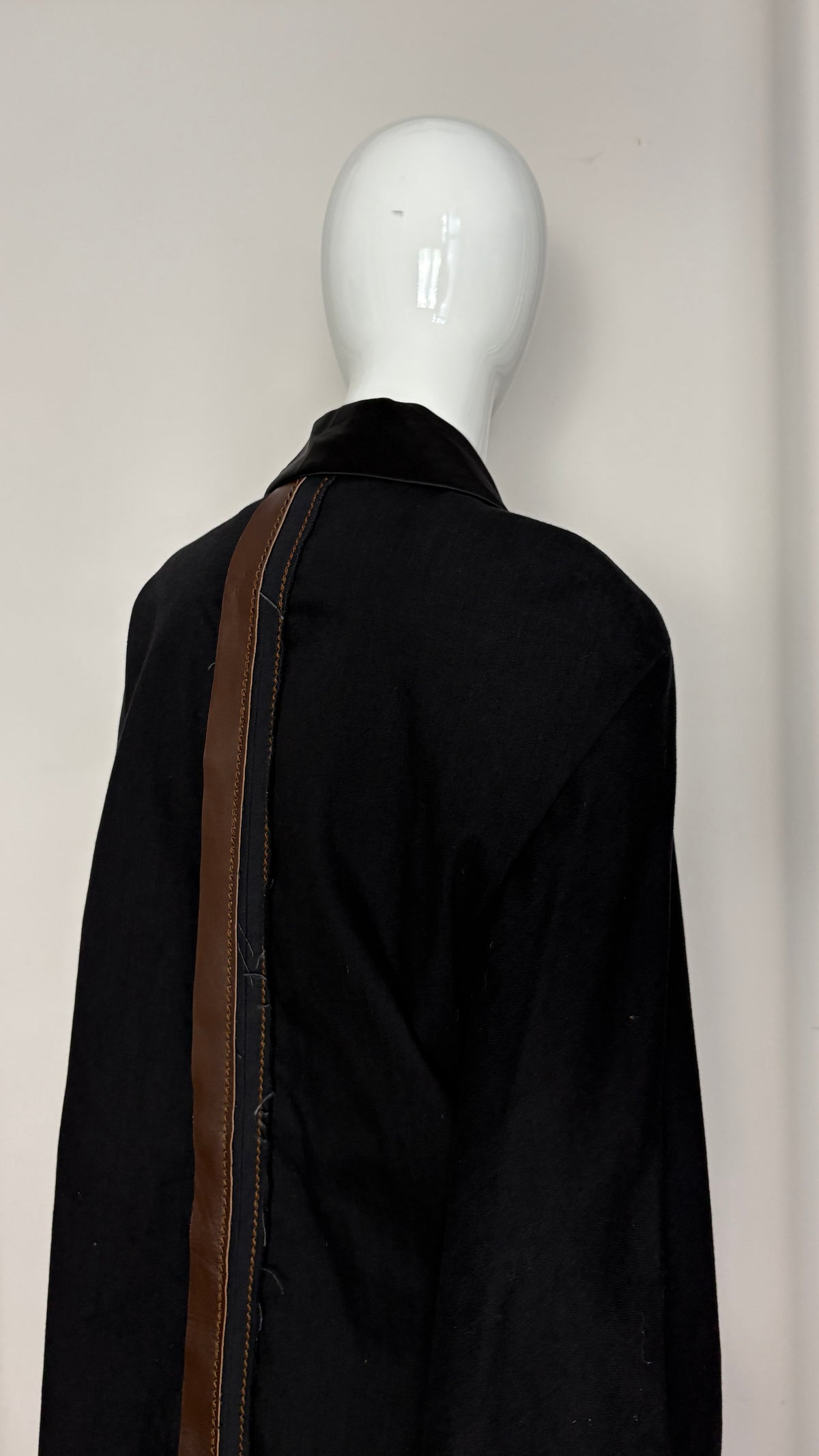 Prada S/S 2015 raw edge denim opera coat