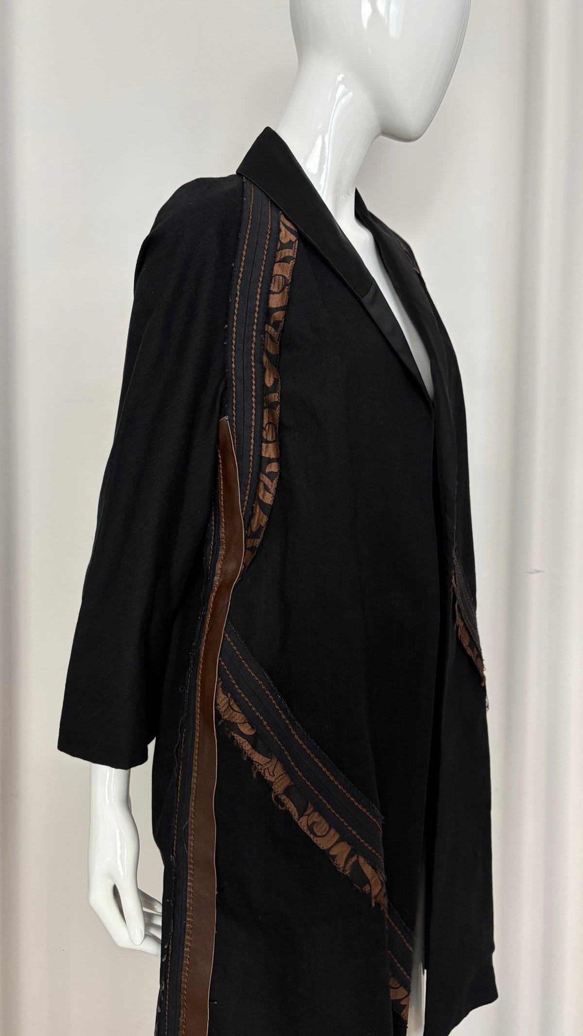 Prada S/S 2015 raw edge denim opera coat