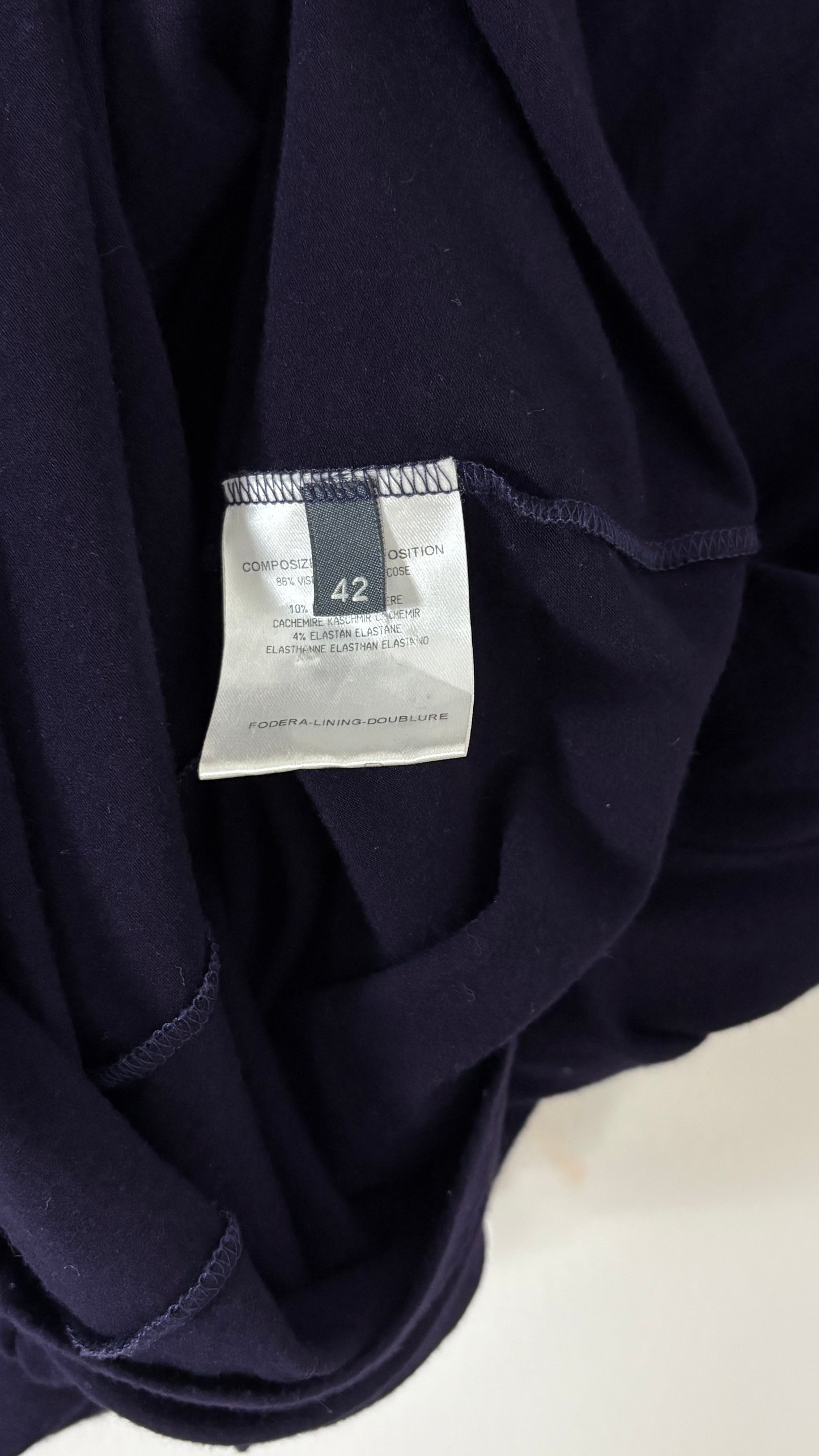 Alexander McQueen purple jersey draped dress