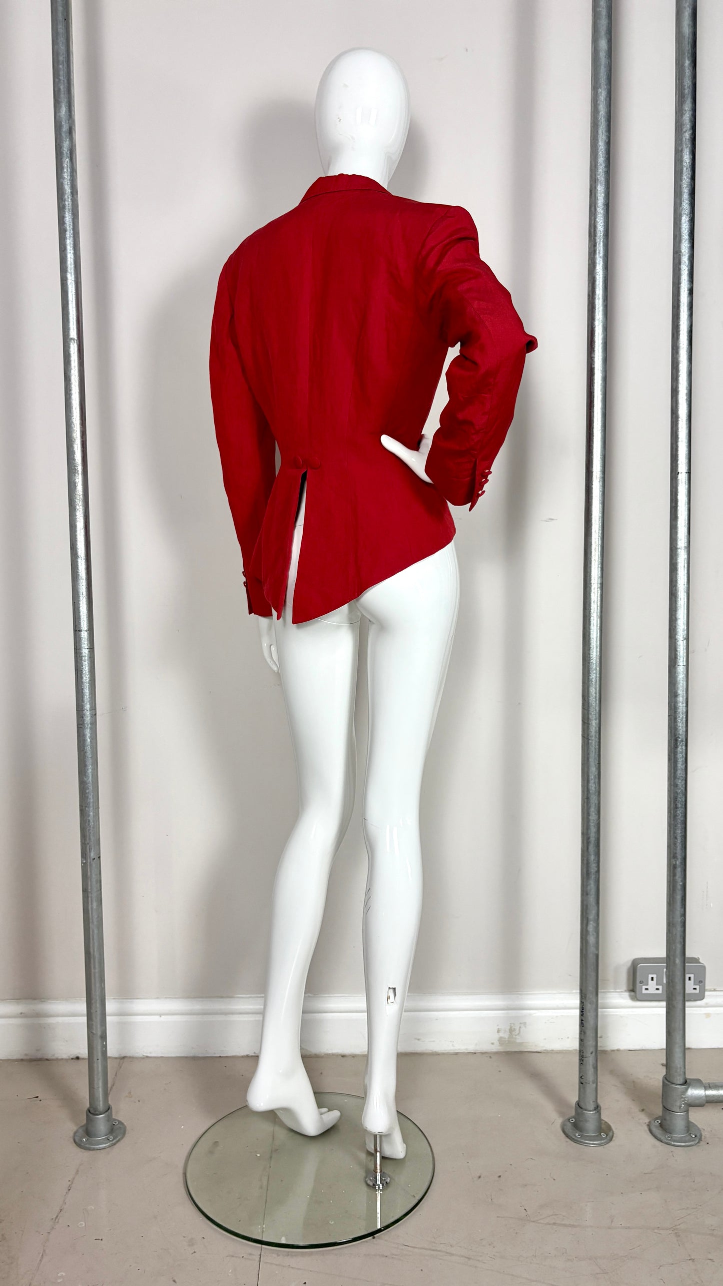 Kenzo maroon jacket with satin lapels