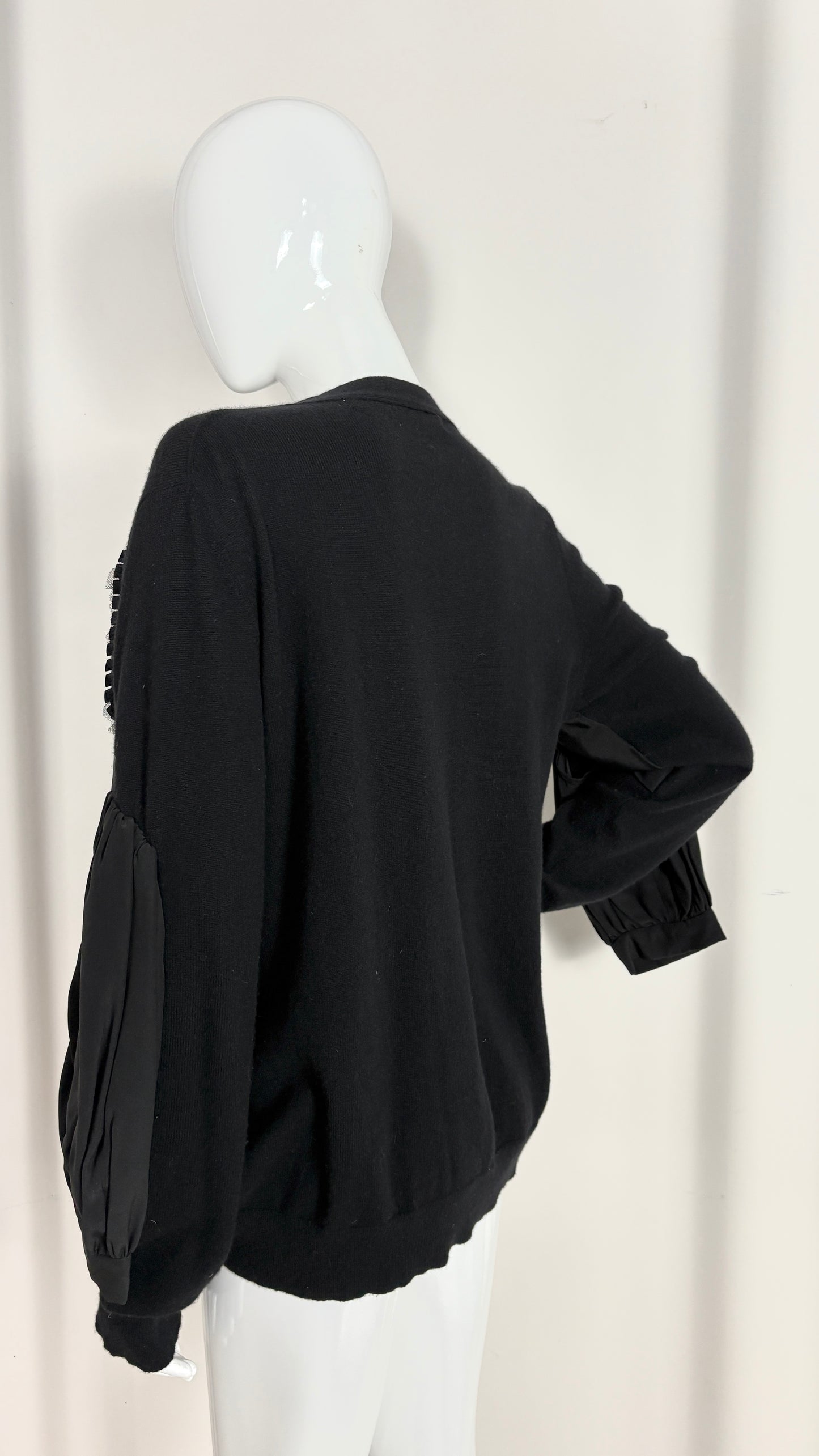 Comme des Garcons A/W 2006 trompe l'oeil corset style bow cardigan