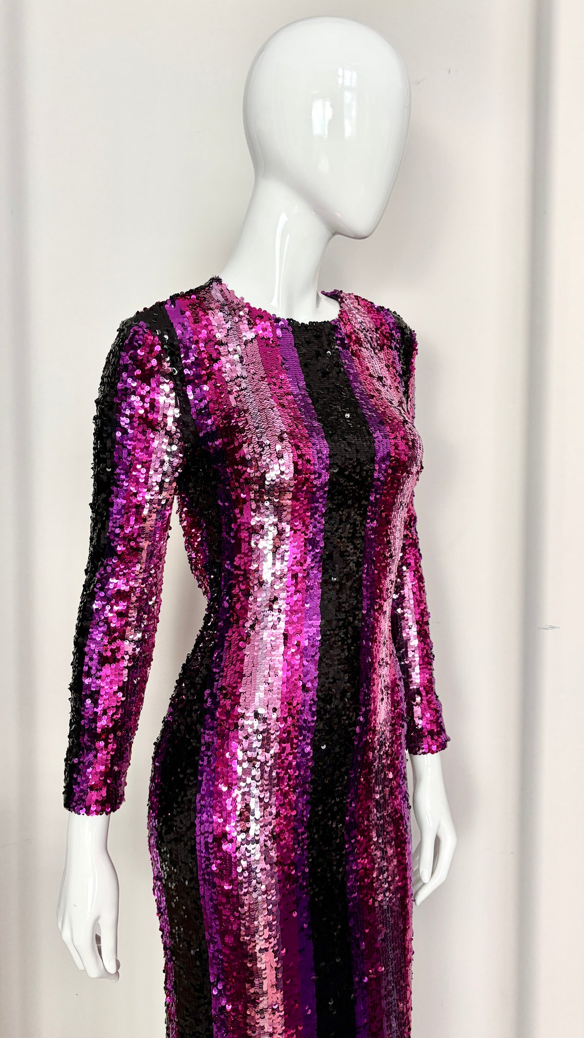 Halpern S/S 22 sequin stripe dress