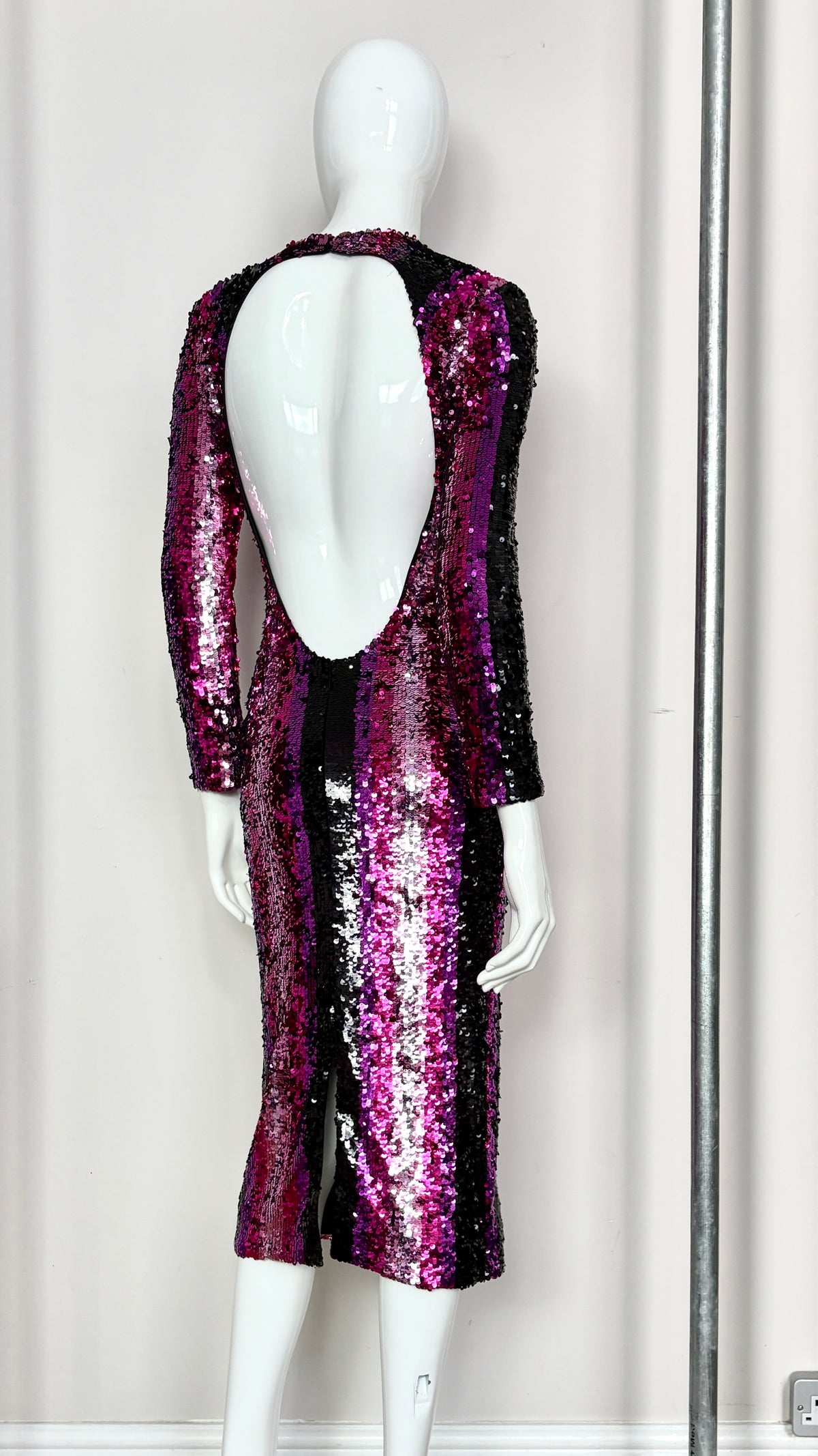 Halpern S/S 22 sequin stripe dress