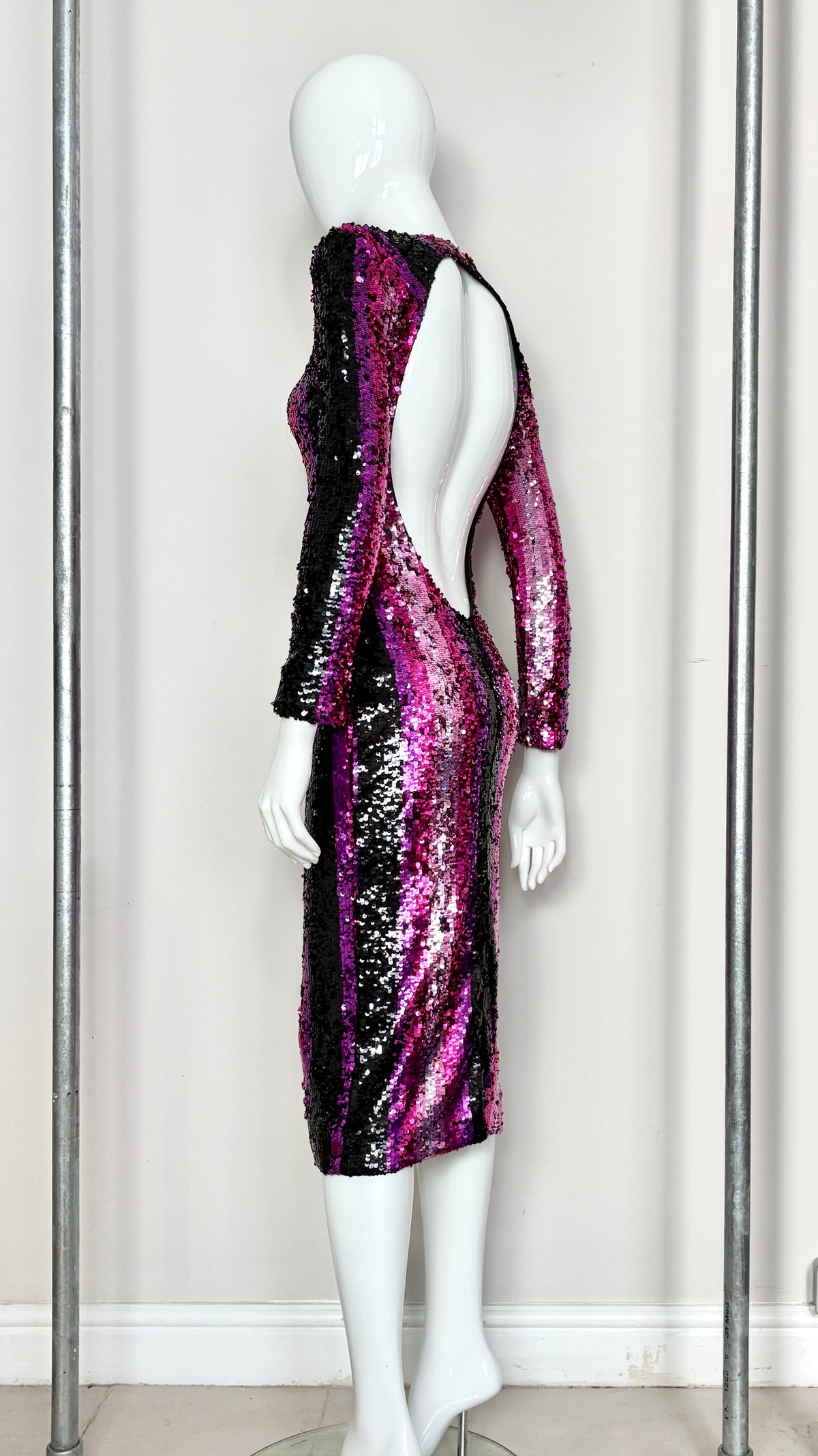 Halpern S/S 22 sequin stripe dress