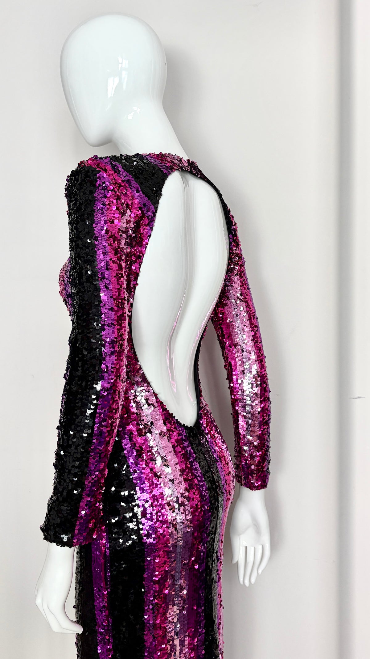 Halpern S/S 22 sequin stripe dress