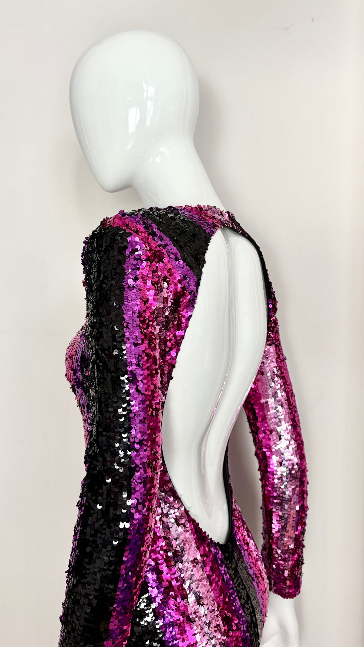 Halpern S/S 22 sequin stripe dress