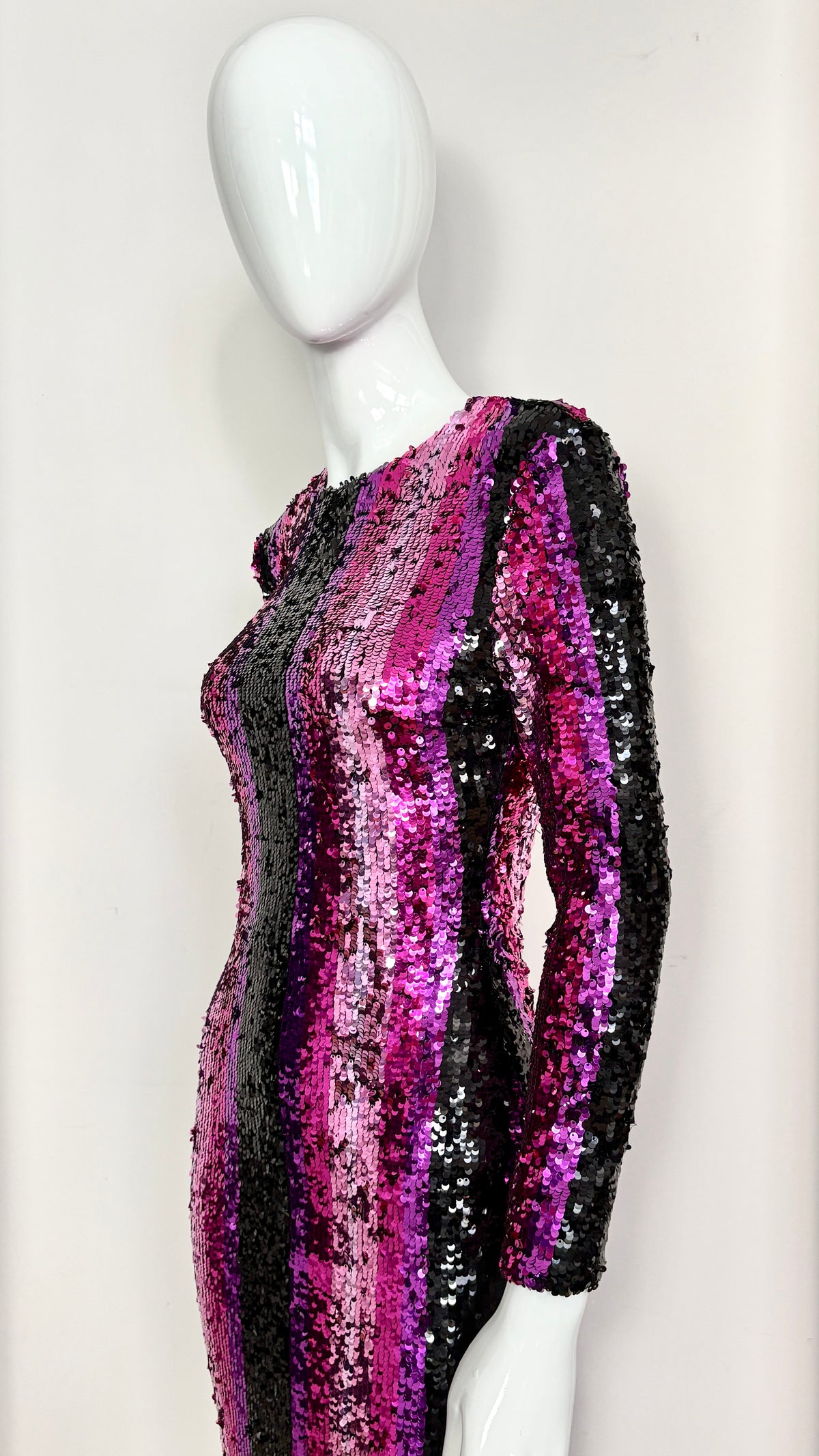 Halpern S/S 22 sequin stripe dress