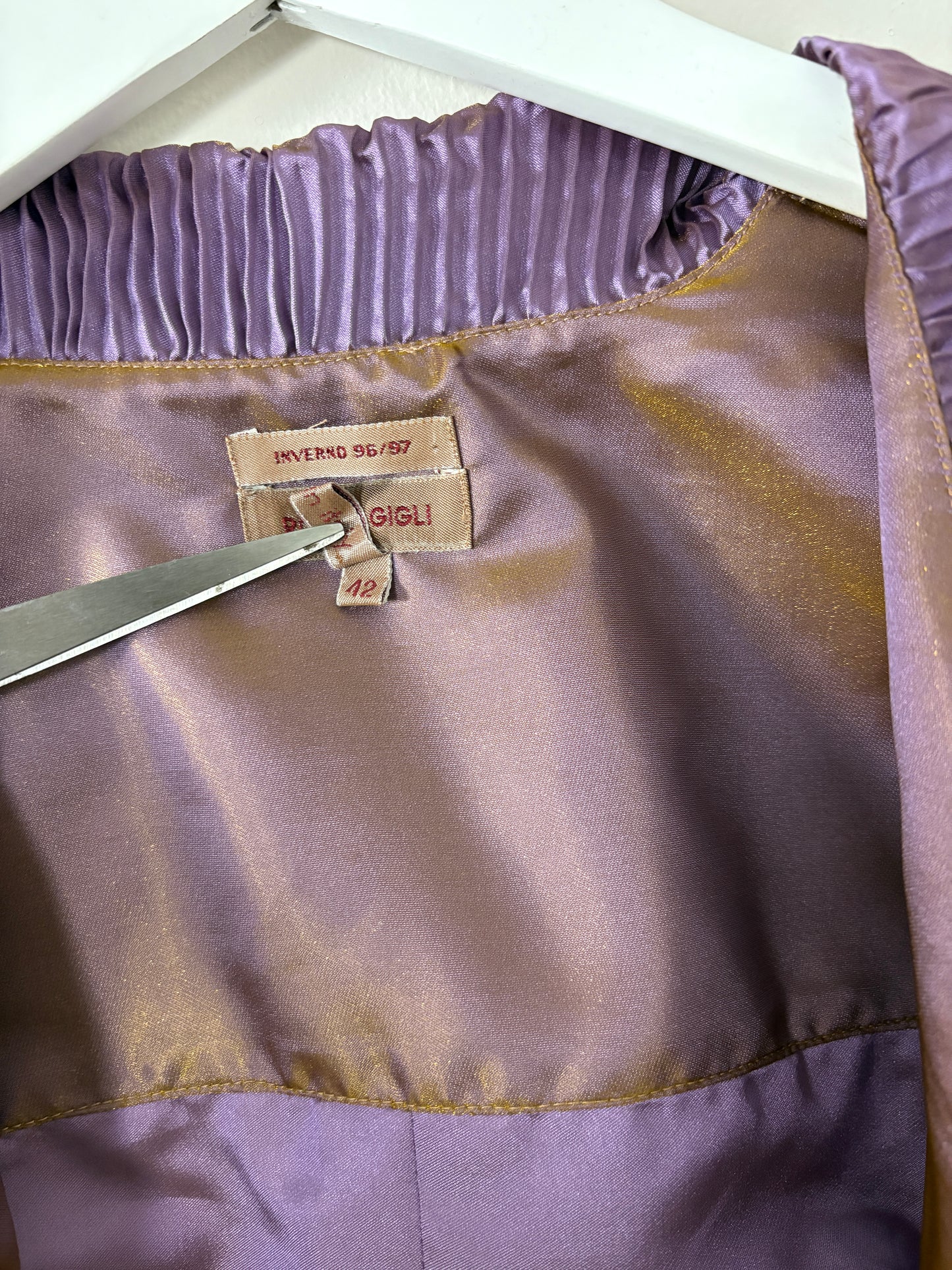 Romeo Gigli strobe effect blouse with pleated collar/cuffs
