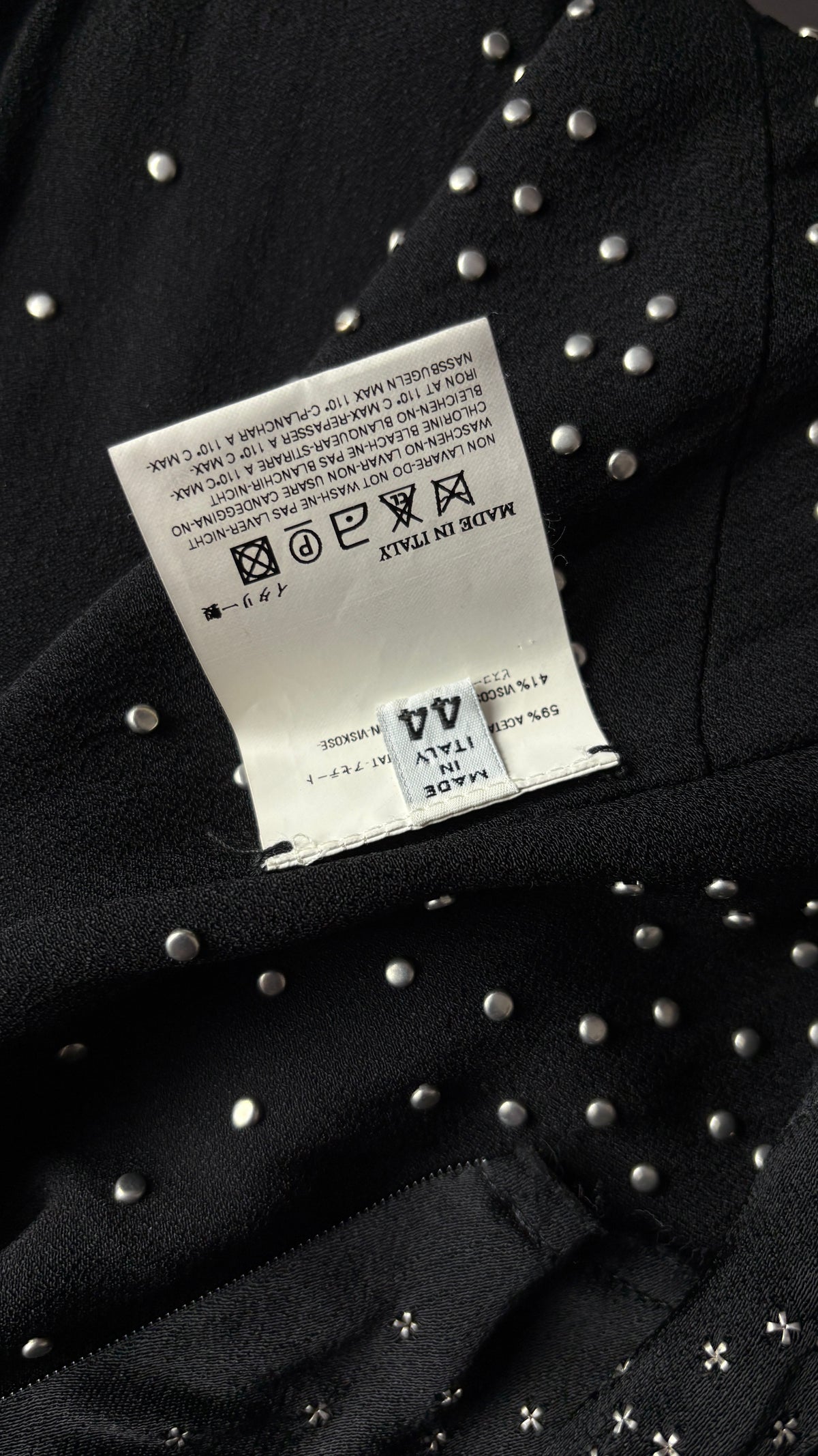 Margiela artisanal line inverted stud dress