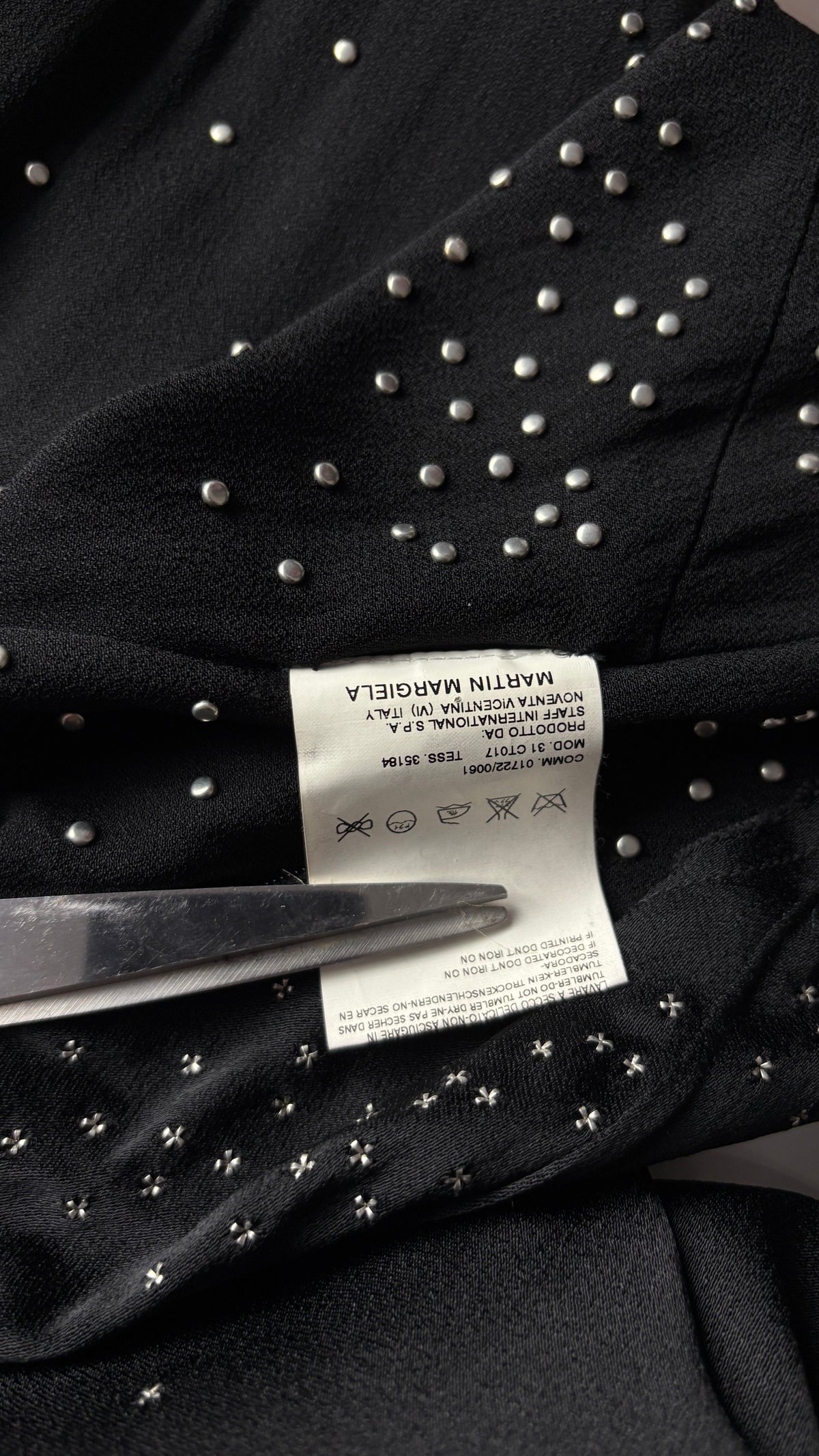 Margiela artisanal line inverted stud dress