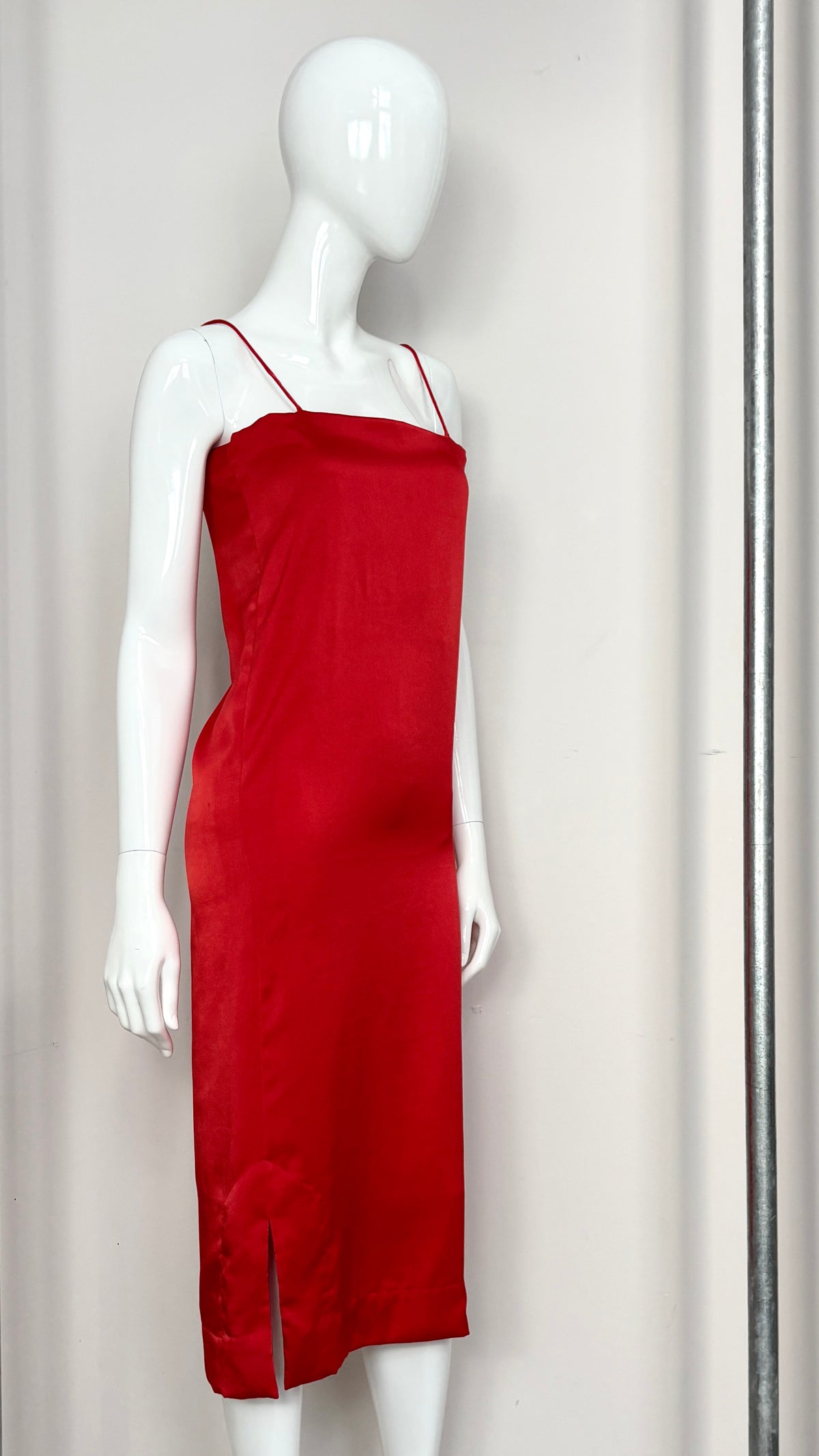 Vivienne Westwood early red square neck slip dress
