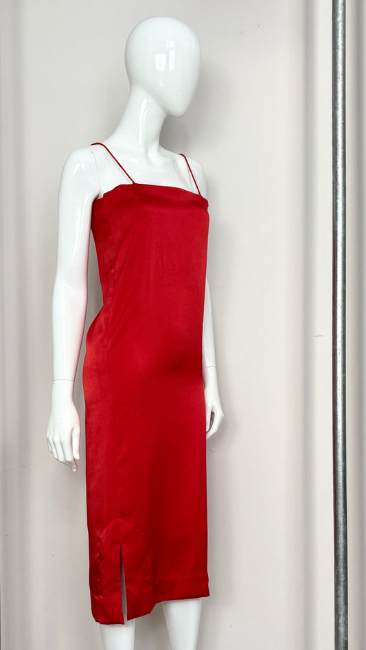 Vivienne Westwood early red square neck slip dress