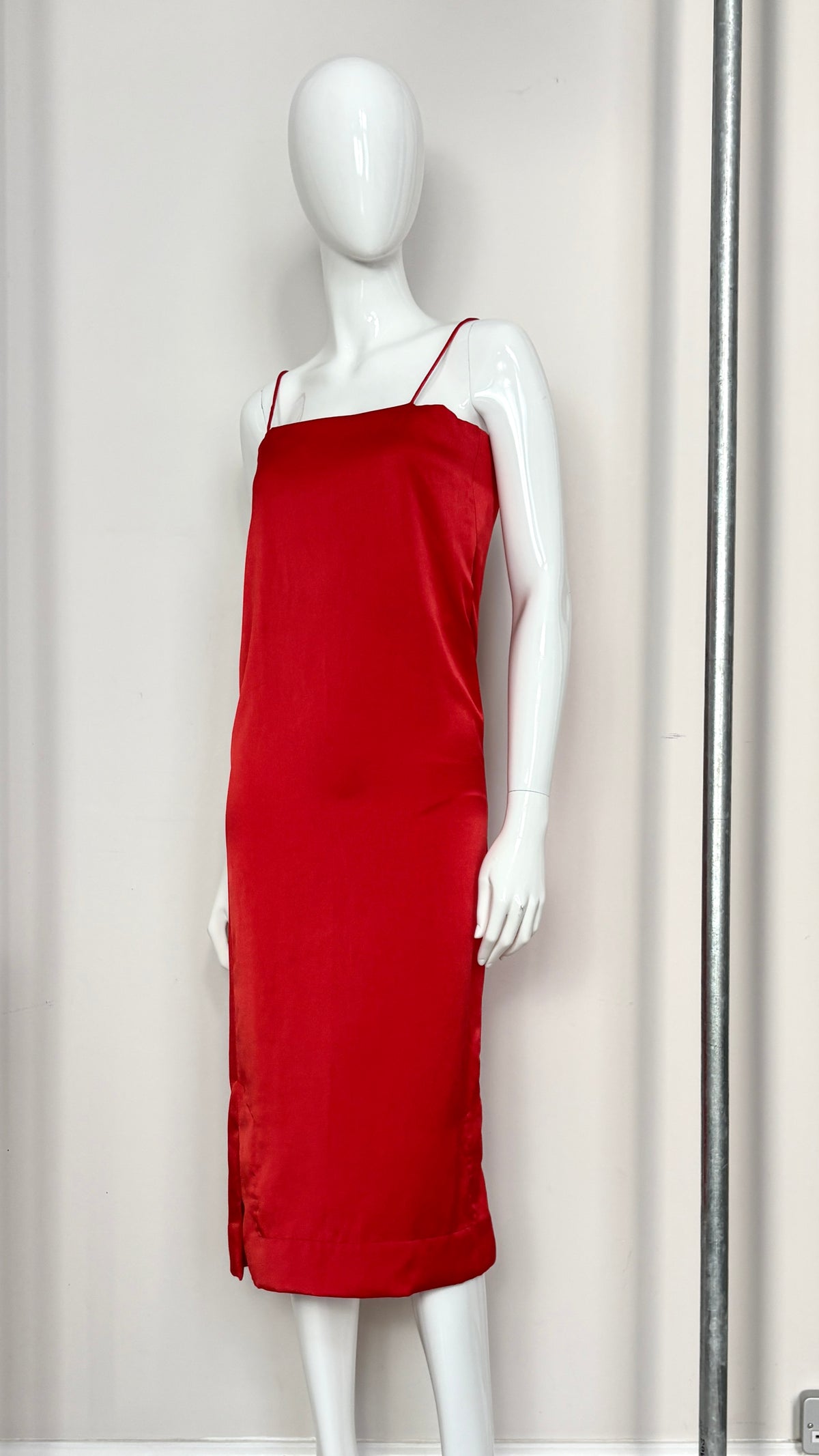 Vivienne Westwood early red square neck slip dress