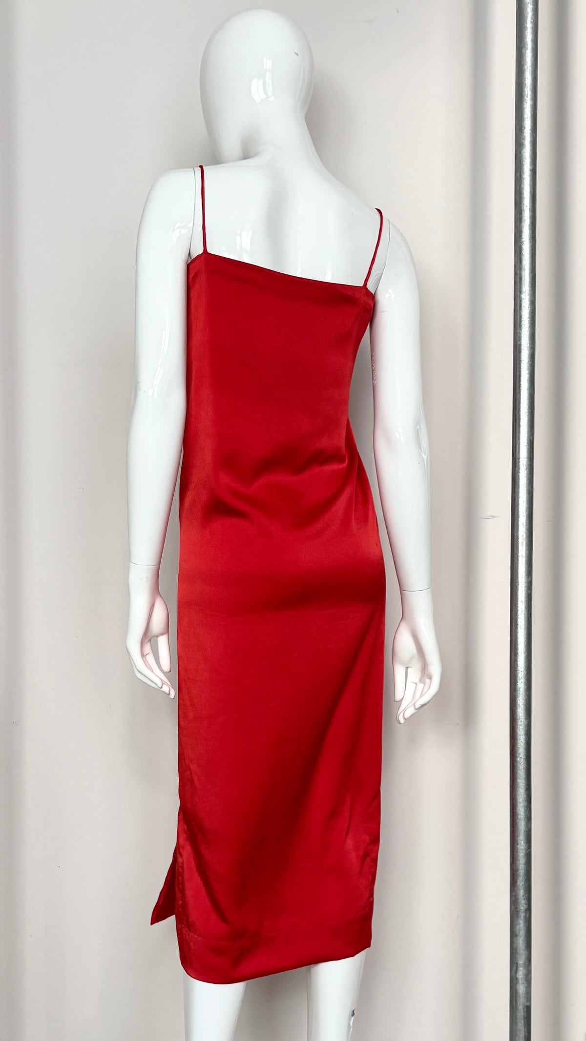 Vivienne Westwood early red square neck slip dress