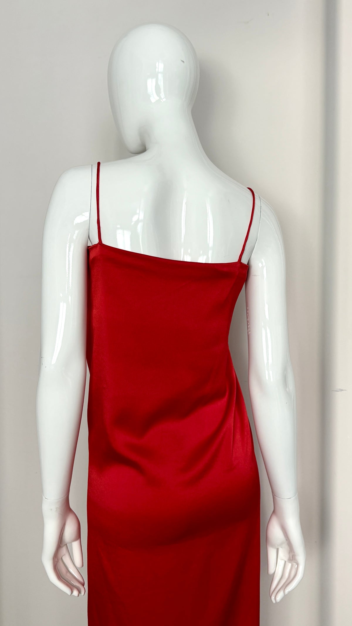 Vivienne Westwood early red square neck slip dress