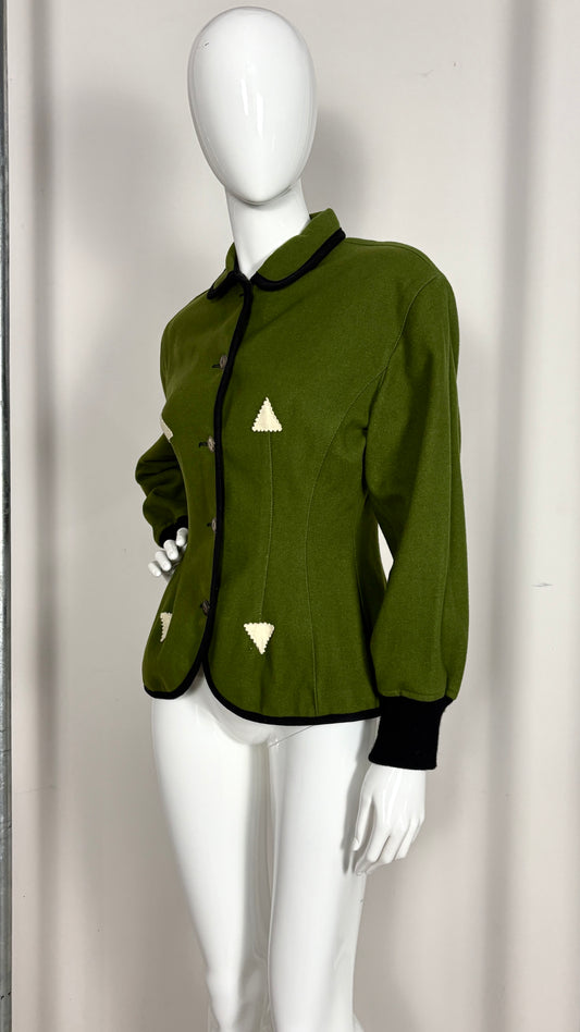 Junior Gaultier green wool jacket