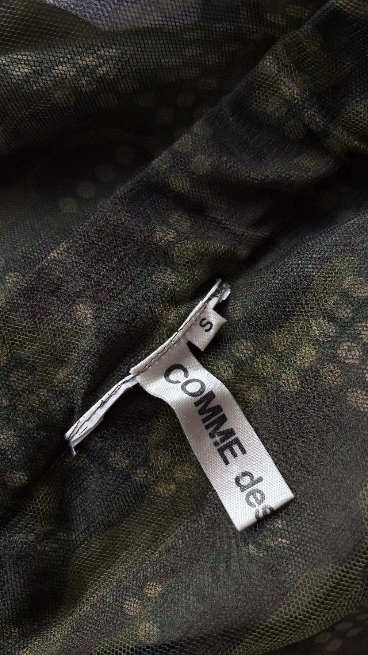 Comme des Garcons S/S 2001 sheer optical dress