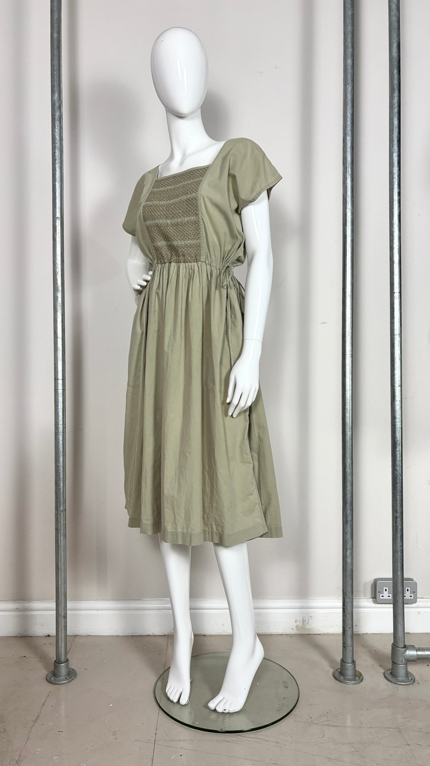 Comme des Garcons robe de chambre smocked dress