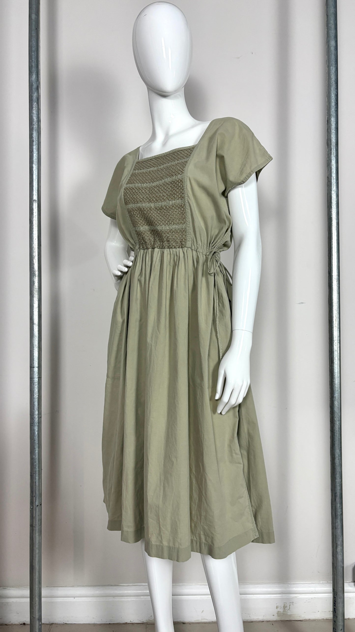 Comme des Garcons robe de chambre smocked dress