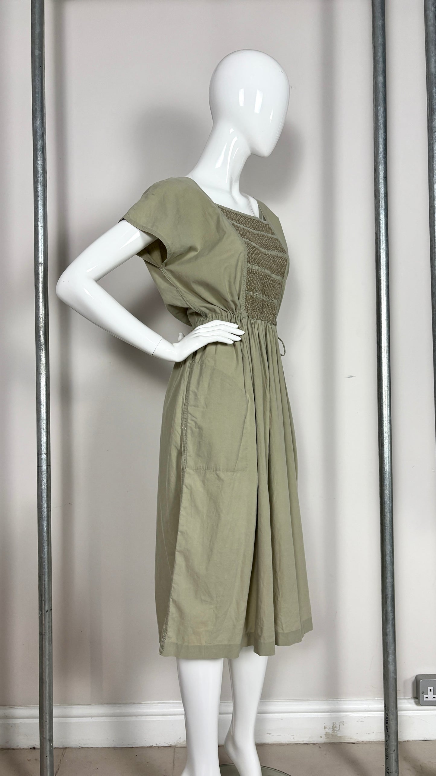 Comme des Garcons robe de chambre smocked dress