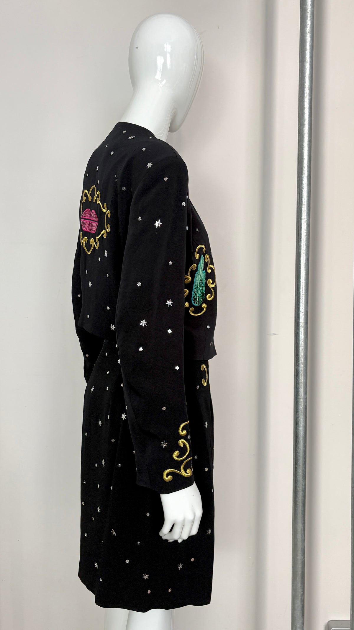 Rifat Ozbek A/W 1988/89 sequin embroidered suit
