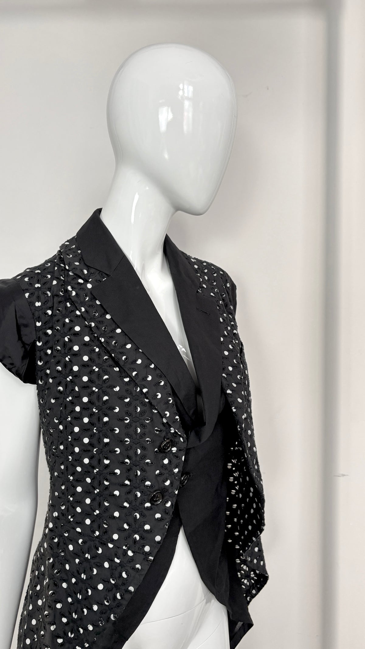 Comme des Garcons double layer polkadot jacket