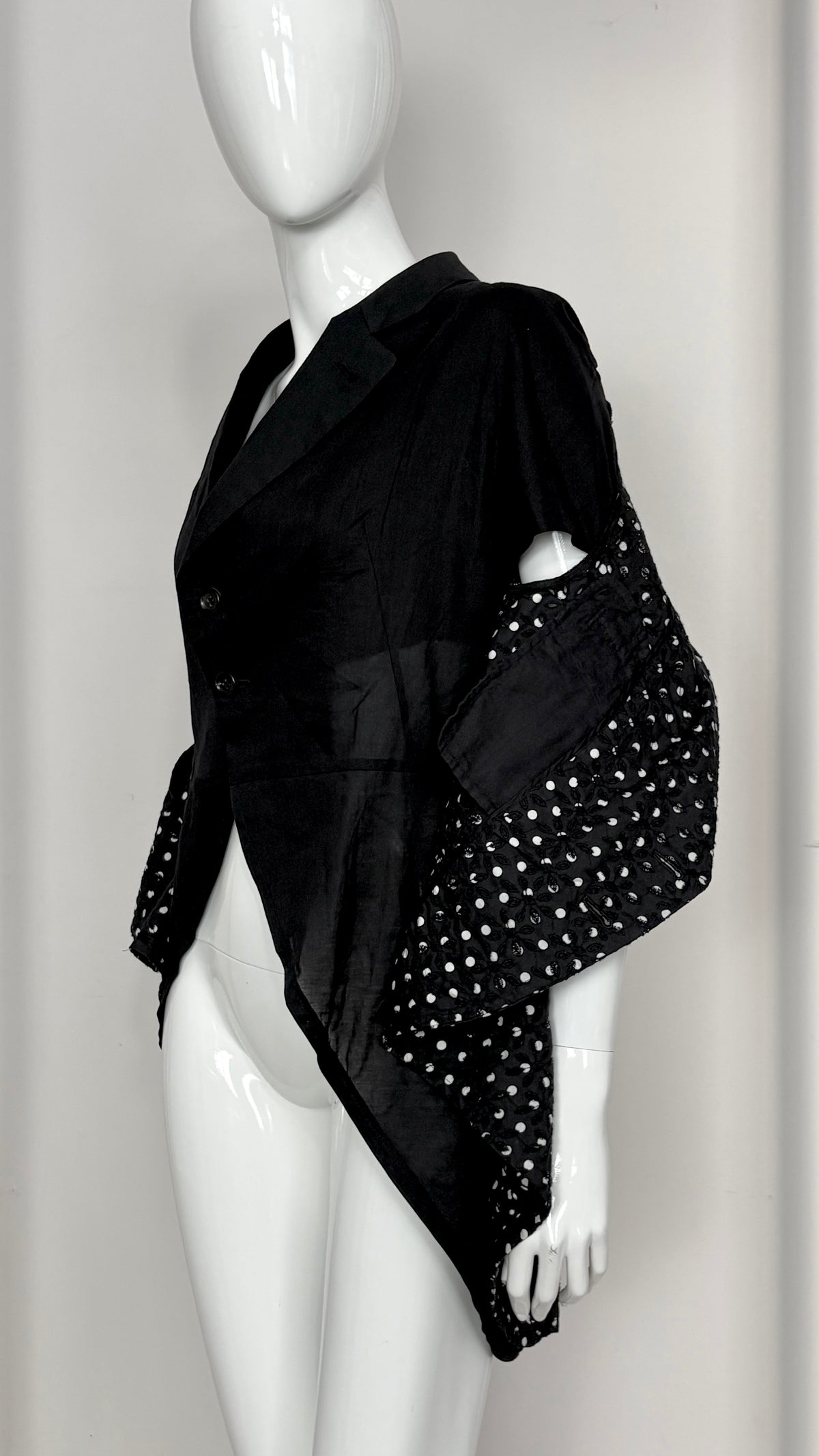 Comme des Garcons double layer polkadot jacket
