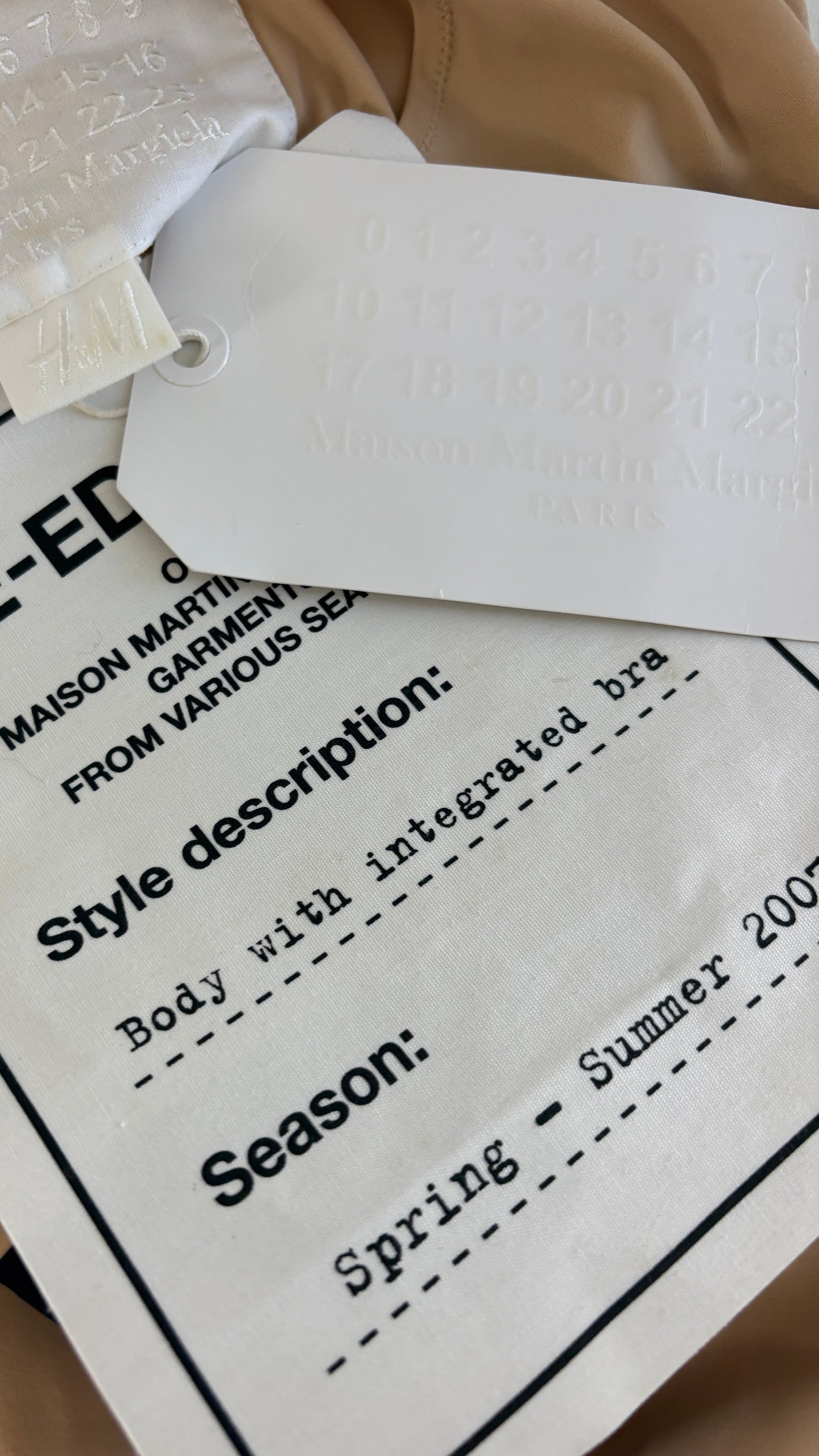 Margiela X H&M S/S 2007 reproduction body