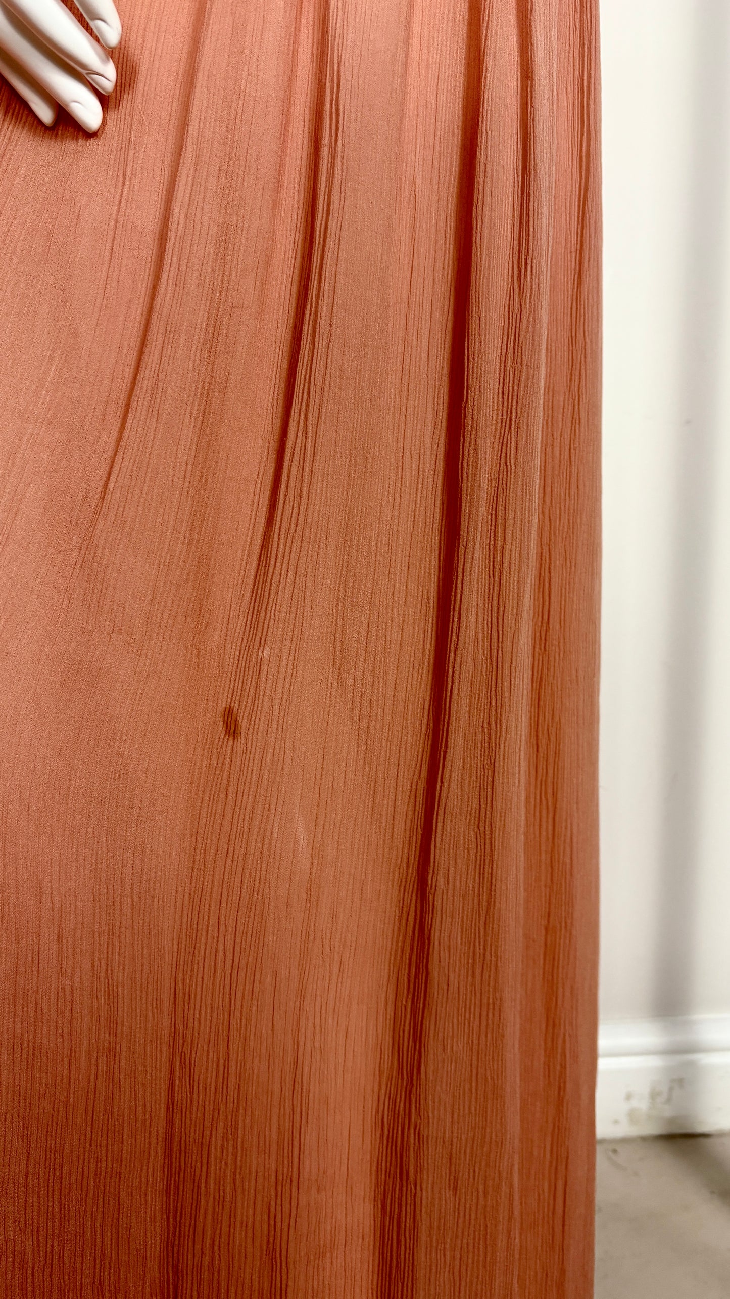 John Galliano grecian style powder pink chiffon evening dress