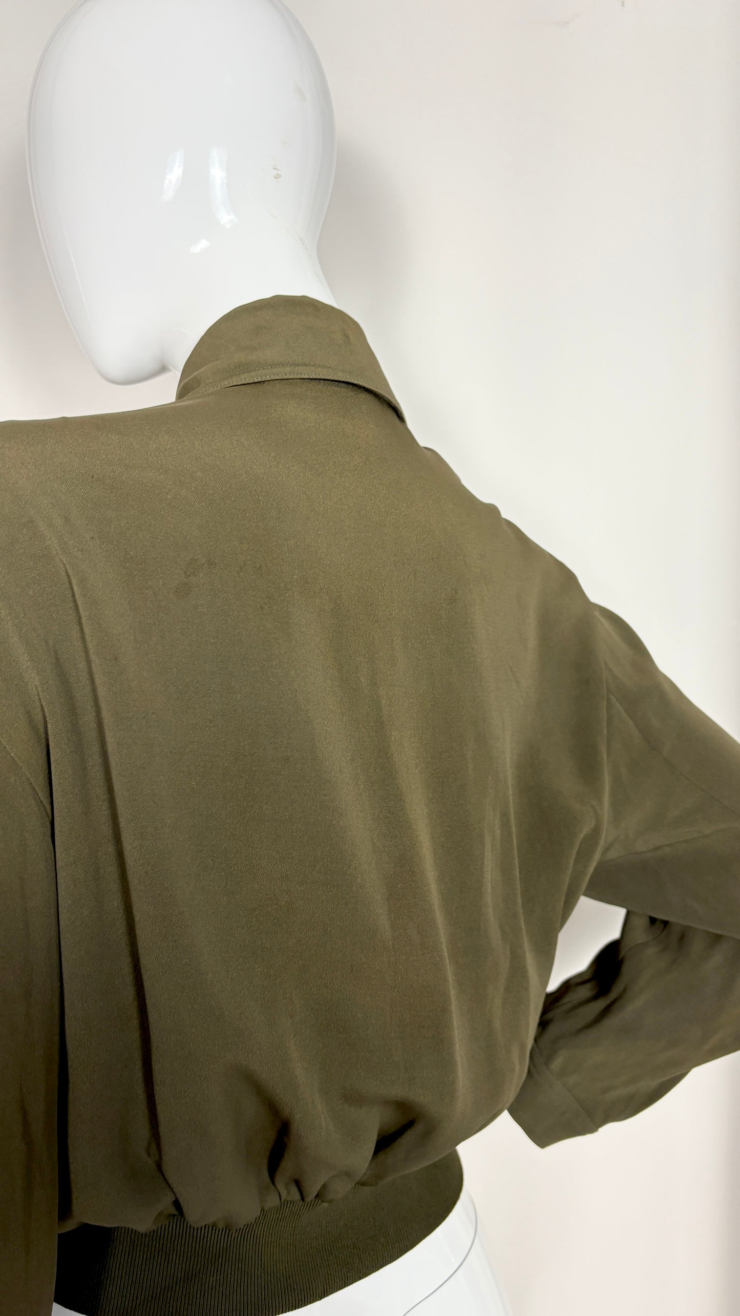 Ozbek forest green jacket with pocket tassles
