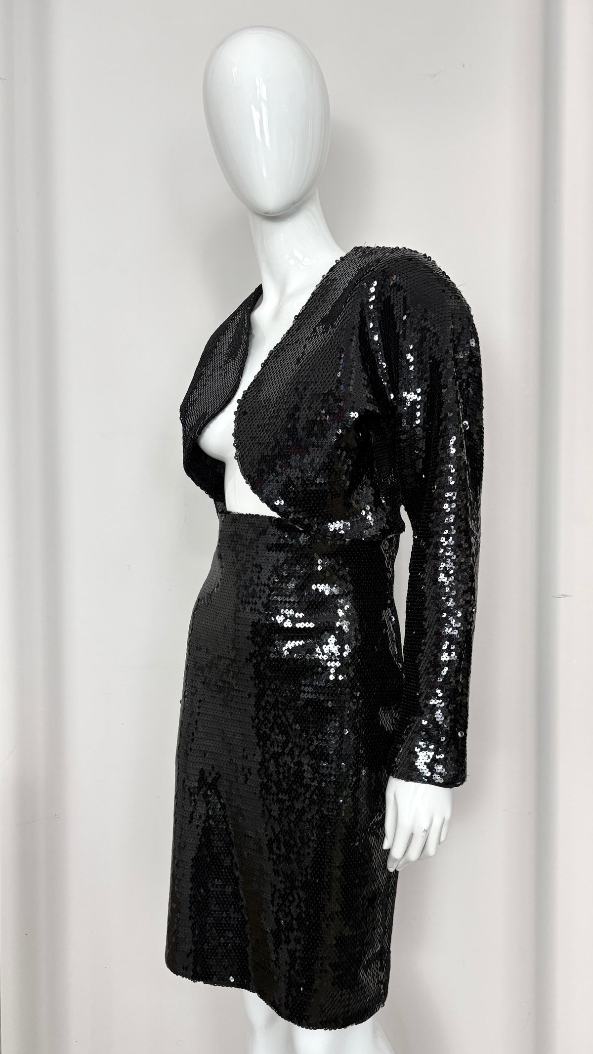Stephen Sprouse 1998 asymmetric sequin suit