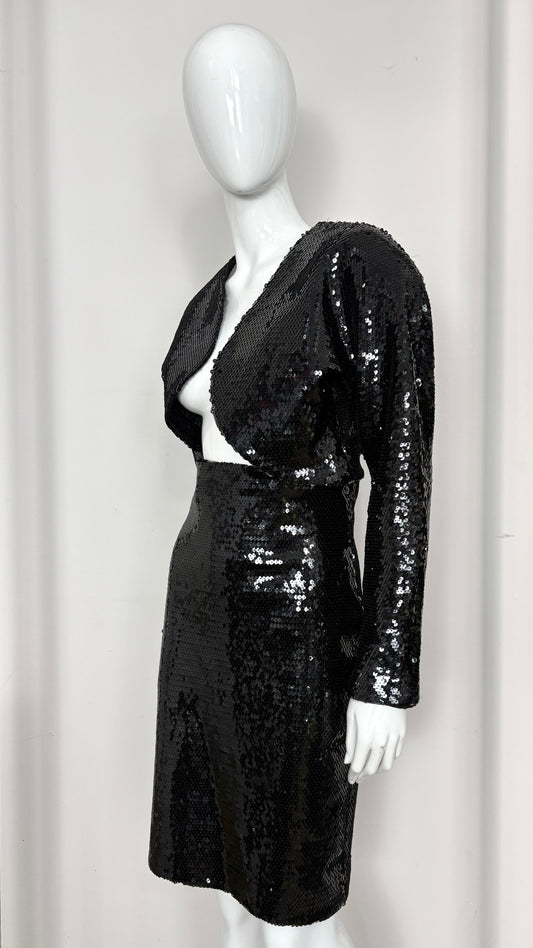 Stephen Sprouse 1998 asymmetric sequin suit