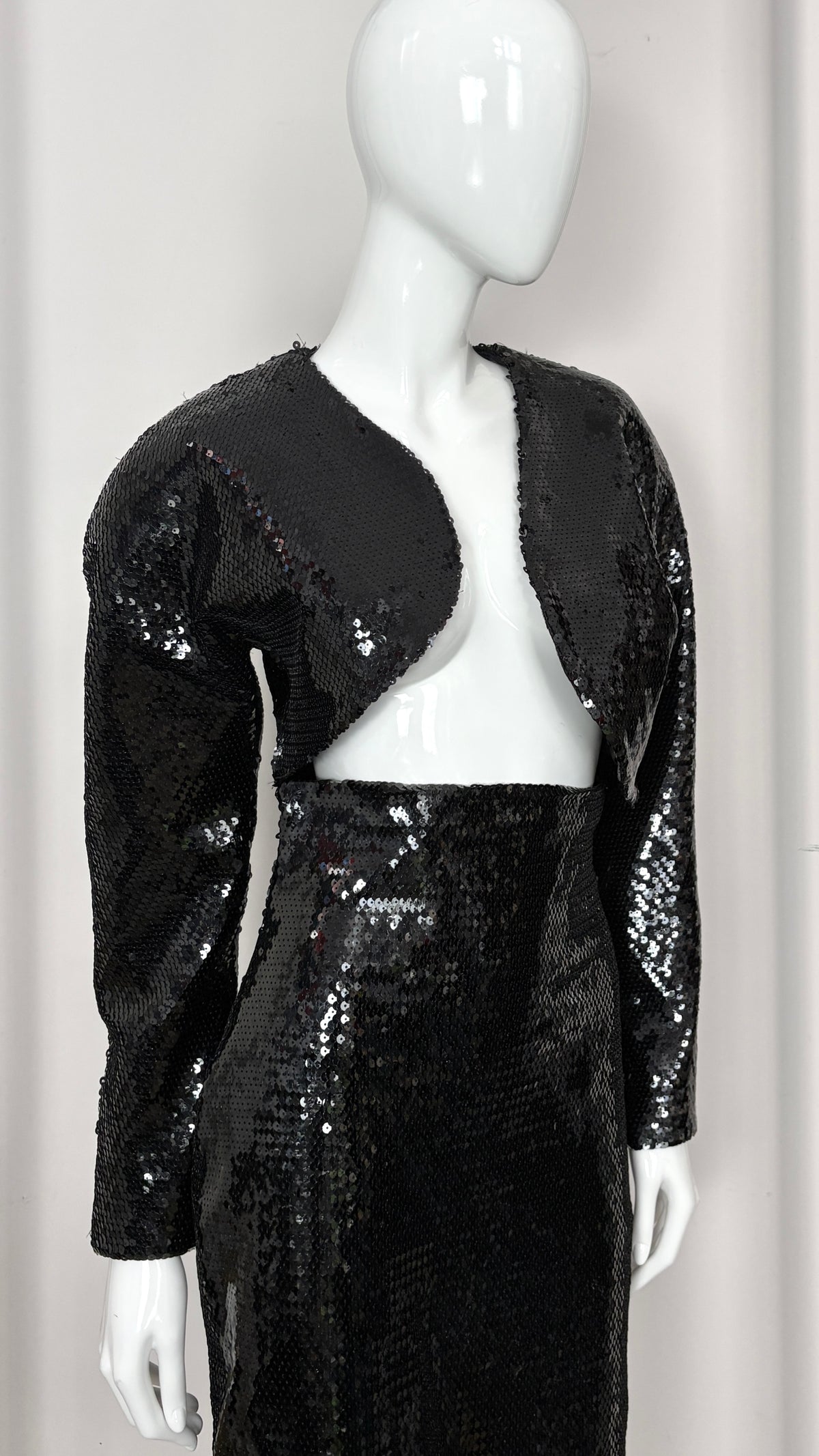 Stephen Sprouse 1998 asymmetric sequin suit