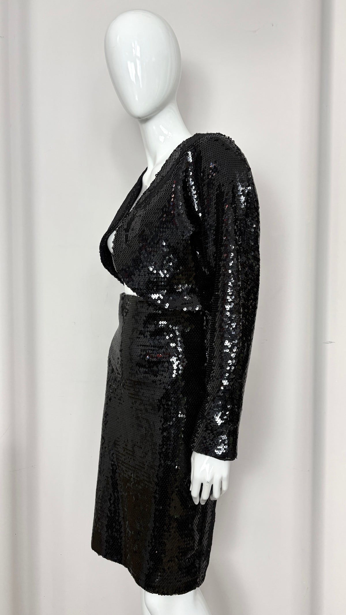 Stephen Sprouse 1998 asymmetric sequin suit