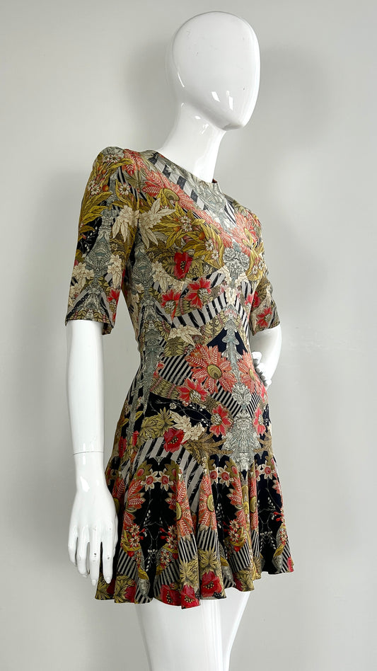 Alexander McQueen S/S 2011 abstract floral dress