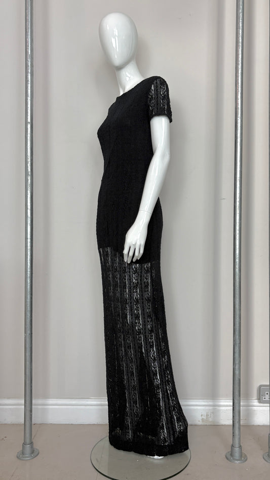 John Galliano stretch lace gown